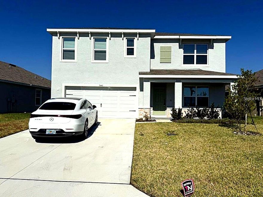 Immediately available for a year or longer-term Lease, this Brand-New Furnished D R Horton Hayden Model Single Family Home with over 2600 square feet, 5 Bedrooms, 3 Bathrooms, and 2 Car Garage is located in the desirable Farm at Varrea Community of Plant City. 18"X18" Ceramic Tiles in the Foyer, Great Room, Kitchen, Dining Room, Bathrooms, and Laundry Room. Carpet in all the Bedrooms and Bonus Room upstairs. 1 Bedroom and Full Bathroom on the first floor for guests or in-laws, 4 Bedrooms and 2 Full Bathrooms upstairs. 36" Premium Flat-Panel Cabinets, Quartz Countertops, Stainless Steel Appliances, 2" Faux Wood Blinds on all windows. Generously Furnished with Everything you may need to live with comfort. Just bring your personal necessities.