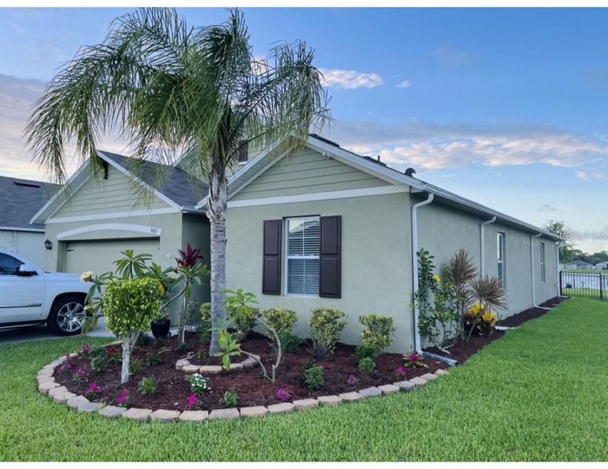 Just minutes from the beach, Best location in town! Take a bike ride on the trail to downtown shopping and dining in New Smyrna Beach. The Neuville welcomes you into the entry hall and leads you past the front living area of the home into the large spacious kitchen and family area. The Kitchen boasts a 7-foot island that doubles as a breakfast bar, walk past the kitchen area in your large open Great Room! Where you will enjoy those special events with friends and family. This 4 bedroom, 2 bath, 2 car garage also has a hallway with beautifully lined wainscoting. The kitchen has the florid lantern backsplash ceramic tile that compliments the kitchen cabinets and a coffee bar. The kitchen has a large walk-in pantry. The entire house has been updated with LED lights and the bathrooms toilets have been updated to the chair height toilet. To top it all off we have custom designed the laundry room for a ladies dream come true. The Laundry room has its own utility sink. This must see home comes with the all the extras including Refrigerator, Microwave, stove, dishwasher, washer and dryer and a SMART HOME PACKAGE and blinds. Save money with the highly energy efficient 15 SEER AC, dual pane low E windows. Community pool and pickleball. This home won't last long with its stunning water views!