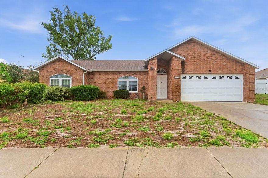 POOL HOME with 3 bedrooms, 2 bathrooms with 2 car garage located in the Shadow Ridge community of Orange City. Great floorpan with formal dining room, formal living room, family room with updated wood burning fireplace, kitchen with open plan including a dinette/kitchen eating area. The family room opens to a covered and screened porch that leads to your private in-ground pool in a fully fenced backyard. Split bedrooms for added privacy. Updated floors and counters, New roof in 2020, new AC in 2021 and new water heater in 2016. This home is located approximately 30 mins travel to Daytona Beach and approximately 30 mins travel to Orlando. Amazing location close to many great restaurants, retail stores, hospital, Doctor offices and more.  Make your appointment today to see this in demand pool house in this community.