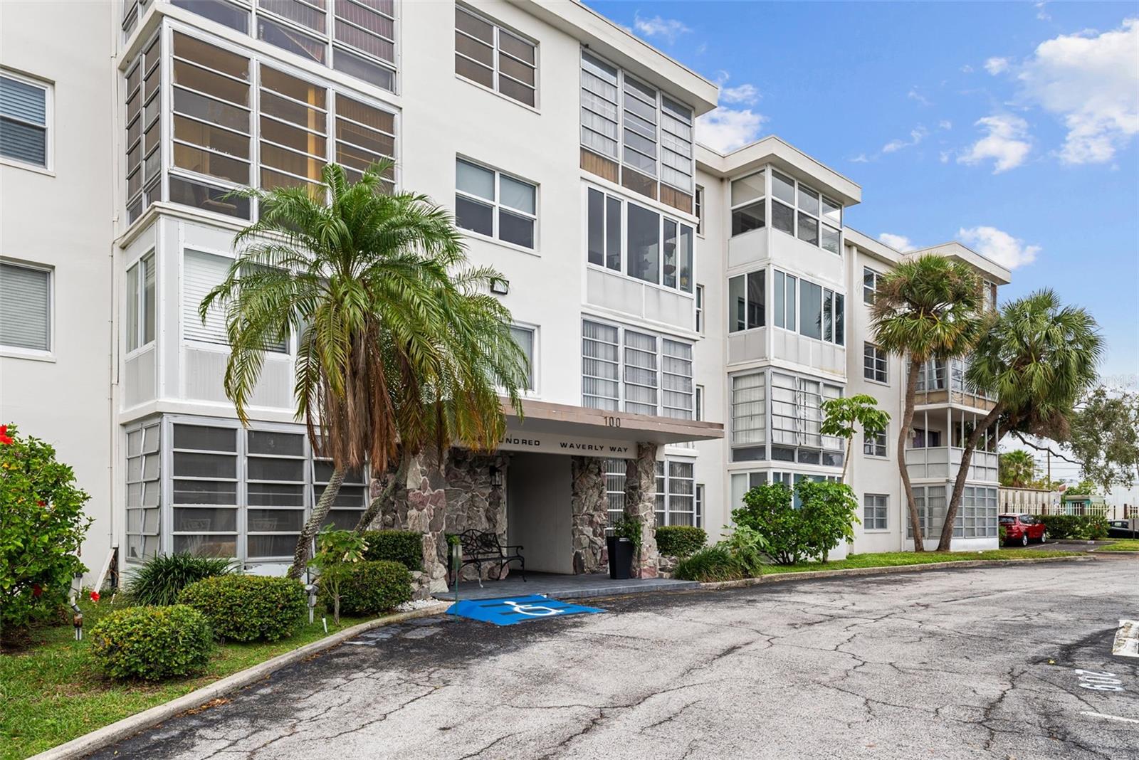 OWNER FINANCING AVAILABLE. Now is the time to own a beautiful condominium with 2 bedrooms and 2 full bathrooms with an ideal split floor plan. This freshly painted top floor unit offers an abundance of natural light emitting from its Florida Room, an extension from the dining/living room combination which makes entertaining easy. Waverly Towers is a secured building with a newer roof and elevator, a community pool with lots of lounging space and grills. Each owner has one assigned parking space in front of the building. Laundry rooms with large capacity units are conveniently located on each floor. Everyday necessities are easily accessible - Nature Food Patch Market & Cafe, just a 5 minute walk, Publix, only a 7 minute drive. Waverly Towers is surrounded by Dining & Entertainment to include the brand new amphitheater, The Sound, Capitol Theater, and Ruth Eckerd Hall. Want more? Travel north to Tarpon Springs to visit the historic sponge docks, south to experience the vibrant St. Petersburg or east to Tampa known for its museums and other cultural offerings. Most will appreciate that Waverly Towers is conveniently located near the white sandy beaches of Clearwater - only a 10 minute drive! Two International Airports are within a 30 minute drive: St. Pete/Clearwater International Airport and Tampa International Airport. Affordable, tasteful and available now. Schedule your showing today.