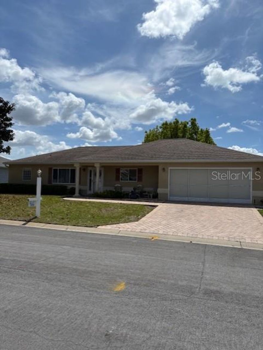 hat a Great Buy!! Don't miss out!! This Fir Model is a Split Floor Plan-2 Large Bedrooms-2 Full Baths - Big Eat in Kitchen with Bow Window-Loads of Cabinets and Counter Space - Living Room - Dining area
with Glass French Doors open to a 10 X 24 Glass Enclosed Lanai - And a 10 X 16 open Patio with Pergola to Enjoy the Sunshine - Two Car Garage 20 x 23 - Small cover Porch in front of home. All this in the Award Winning Community of Del Webb Golf & Country Club - 2 Outdoor Pools - One indoor Pool in the State of the Art Gym - Walking Trails - Pickle Ball & Tennis Courts - Sand & Water Volley Ball - Bocci Ball - Shuffle Board - Billiards - Man Gated Community - Soft Ball Field - Two 18 Hole Golf Courses - To many Clubs to
Mention.
Roof 2014 - A/C 2015- Water heater 2008 - All this f