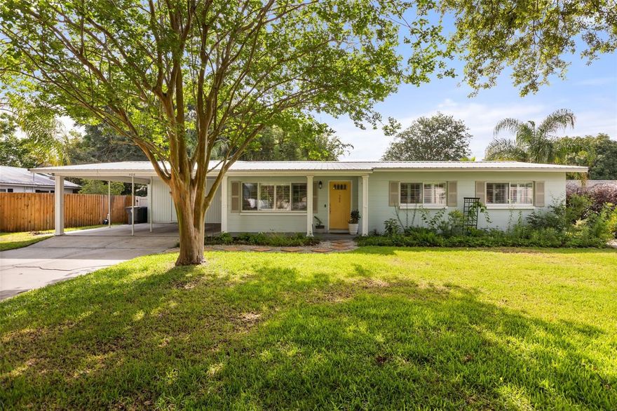 Welcome to this stylishly renovated ranch-style pool home in Kenilworth Terrace, a special Winter Park neighborhood known for its connected community, central location, and easy access to everything people love about Winter Park. This beautifully renovated 3-bedroom, 2-bath home sits on nearly a quarter-acre lot and offers the perfect blend of style, comfort, and outdoor living. Step inside and you'll immediately feel the warmth of the home. The renovated kitchen is truly the heart of the space, beautifully designed with stylish tile backsplash, stainless steel appliances, mission style cabinetry, bar seating, and an additional coffee or wine bar area that makes the space feel both functional and elevated. Open to the living room, the kitchen creates an easy flow for everyday living and entertaining. The home has been thoughtfully updated throughout with new flooring, plantation shutters, renovated bathrooms, and designer touches that give the home a fresh, modern feel while still keeping all the charm of a classic Winter Park ranch. A dining room along the back of the home offers views of the yard and access to the covered lanai and custom pergola overlooking the pool. This is truly a backyard retreat! The sparkling pool is surrounded by pavers, lush landscaping, bamboo for privacy, and a fully fenced yard. The covered lanai and custom pergola create the perfect setting for morning coffee, quiet evenings, or hosting friends by the pool. This is the kind of backyard that makes Florida living feel easy. A large storage area and laundry room provide extra space for bikes and yard tools just off the carport. The bedrooms are tucked together along the hall, with the primary bedroom positioned on the back of the home for privacy, with an additional bathroom featuring an updated vanity and shower and a door to the pool area. The additional bedrooms share the hall bathroom with stylish modern updates including all new tile, a frameless glass shower, vanity, and fixtures. The thoughtfully designed spaces feel modern while also remaining timeless and classic. Additional features include a metal roof and newer windows and doors. Other notable additions over the years include irrigation, lush landscaping, and a refinished pool with tile surround. The 2-car carport provides plenty of covered parking for rainy days! Located in the City of Winter Park, this home offers incredible access to Park Avenue shopping and dining, Audubon Park with Michelin-star restaurants and local favorites, Sprouts Market, Lake Baldwin Dog Park, nearby parks, coffee shops, boutiques, and more. Zoned for Brookshire Elementary, Glenridge Middle, and Winter Park High. Cady Way Park is nearby with a community pool, baseball fields, a playground, pickleball courts, and miles of recreational and bike trails. Style, location, privacy, sparkling pool! This Winter Park home checks all the boxes. Schedule your private showing today!