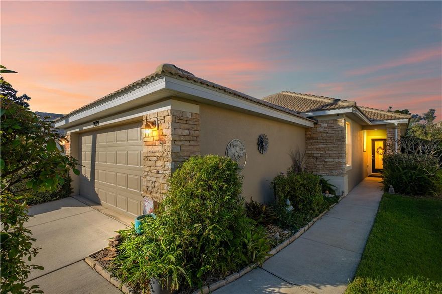 Welcome to 9089 Saint Andrews Way, a meticulously maintained home tucked inside one of Mount Dora’s most desirable golf communities, with no age restrictions! Enjoy a low-maintenance lifestyle with resort-style amenities just moments from your doorstep. The next owner of this lovely home will have clubhouse access which includes a fitness center, pool, and lounging area. Country club is paid separately. HOA fees for this particular home break down to $250/quarter, plus $87.74 monthly yard maintenance, plus $38.50/month in secondary HOA dues.
This inviting residence features a smart and functional layout, including a formal dining area, updated kitchen with beautiful granite countertops, and a shaded, screened-in porch perfect for morning coffee or relaxing afternoons. The kitchen shines with granite, tiled backsplash, modern cabinetry, and updated finishes. You also reap the benefit of having a shaded, screened-in lanai, and enjoy the perks of maintaining a compact, low-maintenance yard. 
The primary bathroom has been completely renovated, showcasing a stunning walk-in shower, refreshed fixtures, and an oversized window that fills the space with natural light. 
Whether you're seeking a primary residence or a seasonal retreat, this home offers comfort, convenience, and access to resort-style amenities, golf, and a vibrant community environment.