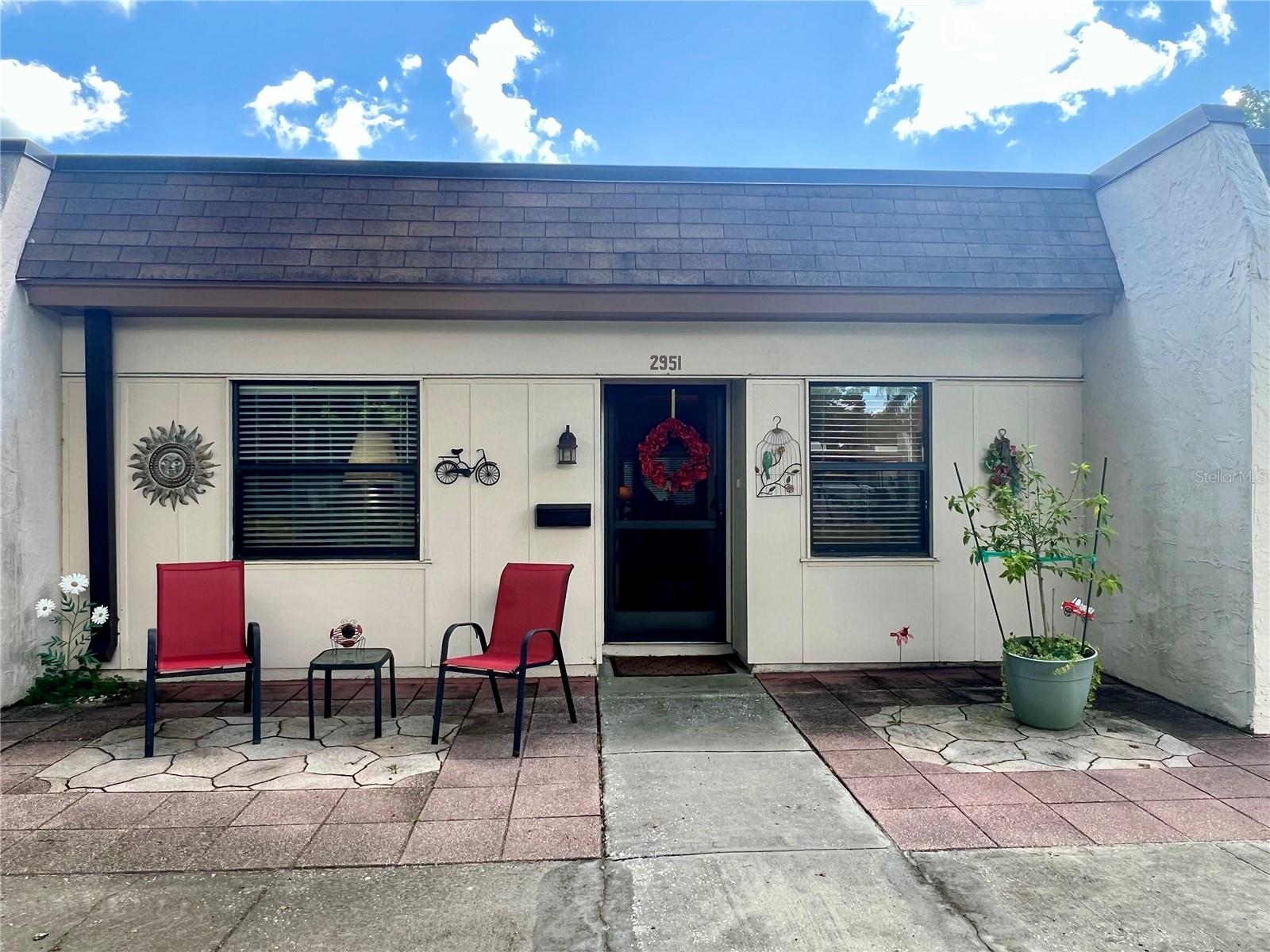 EVERYTHING IS BRAND NEW!! HIGH & DRY! NON-EVAC & NON-FLOOD ZONE X! 2 Bedroom/1Bath VILLA WITH EXTRA CLOSET SPACE in one of Clearwater's most desirable 55+ communities!! HVAC (2019), STAINLESS STEEL APPLIANCES, DISHWASHER & DISPOSAL (2019/2020), LAZY SUSAN, WALK-IN SHOWER WITH SAFETY BARS, WASHER/DRYER (2019) WITH PROPER DRYER VENTING, FLOORING (2019), Back Windows & Blinds Throughout (2020), NO POPCORN CEILINGS, FRONT & BACK PATIOS! All you need to bring to this lovely villa is your swimsuit and toothbrush for fun-in-the-sun Florida resort style living! Covered carport with easy access parking provided in 55+ Mission Hills Community, a beautifully maintained desirable location with mature landscaping. Very active Club House (cards games, bingo, dominoes, ice cream socials, dinners, and excursions) with library, fitness equipment, pool and ping pong tables, shuffleboard, and large heated community pool for very safe and active lifestyle. Walking distance from Bayside Plaza, which includes Publix and many more desirable businesses for convenient shopping and dining. Offered with individual utility shed. Minutes to Safety Harbor with easy access to the beaches, Tampa International Airport and St. Pete-Clearwater International Airport.