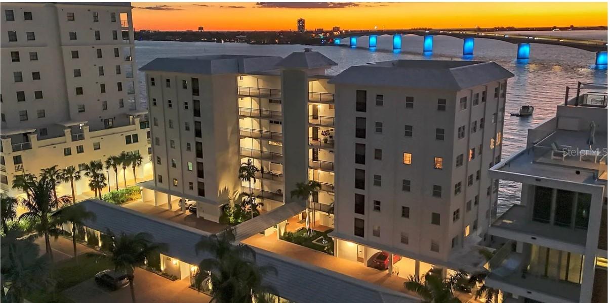 Visit Virtual Link for Matterport 3D tour. Available 4/1 for Rental. Furnished or Unfurnished. Short Term or Annual rental available. Short Term Furnished Rental $7,000 - $9,000/mo. Viewing Sarasota Bay and the spectacular sunsets right from your living room brings a serene peacefulness to the day. At night the ribbon of lights on the Ringling bridge are a sight to behold. This corner unit offers scenic views of Sarasota Bay, featuring two bedrooms and two bathrooms with 1,396 square feet of living space. Located in Harbor House West, the building includes amenities such as a fitness center and a community dock and is considered one of the best locations in downtown Sarasota. Built in 1968 and recently renovated, this condo combines coastal charm with proximity to downtown Sarasota. HHW is conveniently close to some of the top-ranked beaches in the United States. Just a short drive from the property, you’ll find Siesta Key Beach, renowned for its powdery white quartz sand and regularly listed as the #1 beach in the U.S. by sources like TripAdvisor and Dr. Beach. This beach is perfect for swimming, sunbathing, and enjoying vibrant sunsets. In addition, Lido Beach, known for its relaxed atmosphere and proximity to St. Armands Circle, is only minutes away. Lido Beach offers a quieter retreat with excellent opportunities for paddleboarding, snorkeling, and dolphin spotting. These nearby beaches provide residents and visitors with world-class coastal experiences, enhancing the luxurious lifestyle available at Golden Gate Point. You'll find many fine dining options nearby that enhance Sarasota’s vibrant culinary scene from waterfront settings to vibrant downtown venues, all within easy reach of Golden Gate Point. Enjoy the blend of excellent cuisine and scenic charm Sarasota has to offer! Golden Gate point is an exclusive 22- acre peninsula is walkable to almost everything...dining, shopping, arts and entertainment. Walk down to Marina Jacks or stroll by the parks or just sit by the water. Enjoy the convenience of assigned parking, elevator, gym, BBQ patio, plenty of guest parking and a community dock for fishing, day parking your boat or just enjoying the water. Golden gate Point is a premier downtown community. The Condo association has many update and improvements planned to enhance the value and the longevity of the building.
