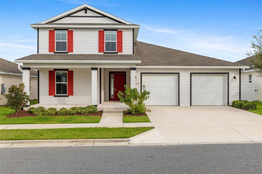 One or more photo(s) has been virtually staged. ***$500 Off 1rst Full Month's Rent.***Welcome to the beautiful Marigold Model. This spacious FULLY FENCED home features 5 bedrooms, 4.5 bathrooms, a 3-car tandem garage, and 3,374 square feet of living space. With five bedrooms, there is plenty of room for family and guests. The upstairs loft provides a versatile space that can be used as a movie room, sleepover area, or home office. The open great room and dining room are perfect for hosting gatherings, while the NEST serves as a convenient spot for party prep or casual entertaining. Additional highlights include a laundry suite, a covered lanai that extends your living space outdoors, a UNIQUE WORKSHOP with AC, a whole-house WATER SOFTENER system, and an under-counter WATER FILTER. 

Located in the highly desirable Calesa Township, this home also gives you resort-style amenities including a pool, dog parks, basketball courts, playgrounds, and scenic walking trails. Residents additionally benefit from access to the Florida Aquatics Swimming and Training (FAST) facility, along with many more community amenities designed for an active and connected lifestyle. The Marigold truly combines comfort, functionality, and community living in one ideal rental home.