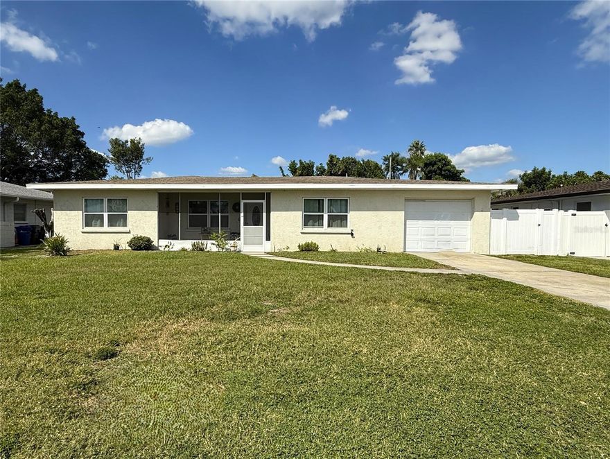 Spacious 3-Bedroom Home with Large Fenced Yard in South Gate – Minutes to Siesta Key! Welcome home to this beautifully updated 3-bedroom, 2-bathroom home with a 1-car garage located in the desirable South Gate neighborhood—just minutes from Siesta Key Beach, downtown Sarasota, shopping, dining, and top-rated schools! Available unfurnished or furnished! Step inside and you'll immediately appreciate the bright, open layout and the home's classic mid-century character blended with modern updates. The two bathrooms feature unique 1960s-inspired tilework and design, adding a touch of retro charm that makes this home truly one of a kind. The spacious living area provide plenty of room for entertaining or relaxing, while the screened front patio is perfect for enjoying Florida's breezy evenings. Outside, you'll find a huge, fully fenced backyard—ideal for pets, family gatherings, or soaking up the sunshine. Lawn care is included in the monthly rent. A completely fenced in yard and garage with built-in storage cabinets add extra convenience and functionality. Pets welcome, no dangerous breeds, with additional pet rent.  This home truly offers the best of Sarasota living—style, space, and location all in one! Don't wait—schedule your showing today! We conduct a full background screening, including credit, income verification, landlord references, and eviction history. While we review the full application, a credit score of 550 or higher is generally required.
