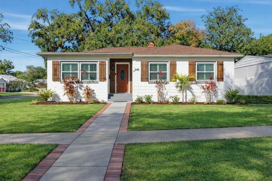 Set on one of College Park’s signature tree-lined streets, this thoughtfully renovated home blends timeless charm with modern comfort in one of Orlando’s most sought-after neighborhoods. Just minutes from Edgewater Drive’s shops and restaurants, Ivanhoe Village, Dubsdread Golf Course, AdventHealth, and easy access to I-4, the location makes everyday living effortless.

Inside, the home has been renovated with engineered hardwoods and porcelain tile throughout. The flexible floor plan includes an open living space perfect for entertaining. The heart of the home is the beautifully updated kitchen, featuring stainless steel appliances, a farmhouse sink, soft-close cabinetry and wine cooler. A separate dining space and an interior laundry room add both functionality and convenience.

The primary suite feels like a private escape, complete with a spa-inspired bathroom offering a double vanity, oversized soaking tub, walk-in shower, and a hard to find spacious walk-in closet. 

Major updates include a newer roof and energy-efficient windows installed in 2020. Outside, the large corner lot provides a rare sense of space, with a fully fenced patio area, perfect for relaxing or letting pets roam freely. 

This is a home that truly captures the lifestyle and charm College Park is known for, an opportunity not to be missed.