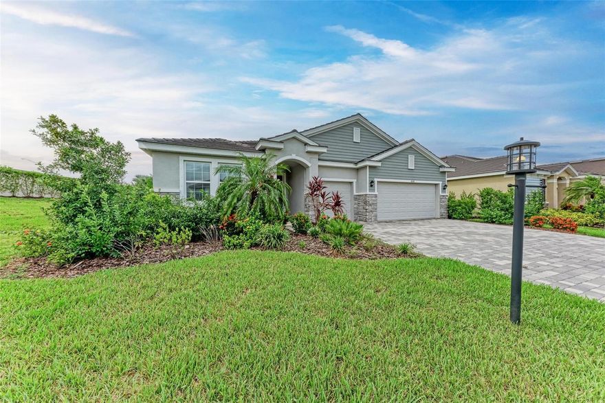 Stunning 4BR/3.5BA + Bonus Room in Gated Star Farms – Resort-Style Amenities

This beautifully appointed single-story home in the sought-after gated community of Star Farms offers a perfect blend of style, comfort, and functionality. The thoughtful split floor plan features 4 bedrooms, 3.5 baths, a versatile bonus room, and a spacious 3-car garage.

Step inside to find two bedrooms sharing a Jack-and-Jill bath, a third bedroom with a private bath, and a bonus room ideal for a second living space, office, or in-law suite. The open-concept great room flows seamlessly into a gourmet kitchen boasting quartz countertops, stainless steel appliances, sleek grey cabinetry, and an eat-in dining area with backyard and screened lanai views.

The private primary suite offers a spa-like bath with a walk-in shower, garden tub, dual sinks, and a generous walk-in closet. High ceilings (9’4”), elegant tile flooring, and abundant natural light enhance the home’s inviting feel. 

Star Farms spans 700 acres and will feature resort-style amenities including pools, clubhouse, fitness center, tennis & pickleball courts, dog parks, splash pad, bocce ball, cornhole, outdoor cabanas, and walking trails.