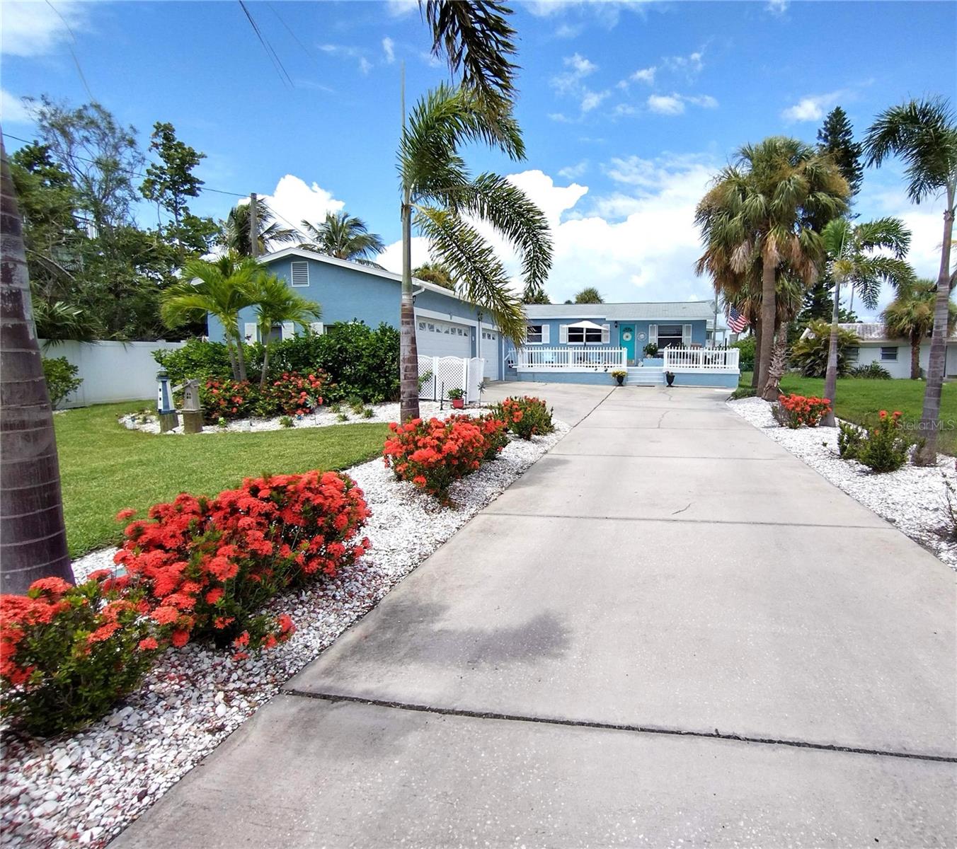 LOCATION LOCATION LOCATION!!! This 3 Bed 2 Bath home has 1256 square feet of living space and sits on a quarter acre lot. Perfect single family or investment property. The home is located in the Private Beach Section of Redington Beach and has been tastefully done in neutral colors and beautifully landscaped. The kitchen has been updated with new appliances in 2024, new central AC/heat and hot water tank in 2022. This beautiful home boasts a detached 3-car garage that was built with the ability to add a second story that could be an in-law/teen/rental apartment. It has a long concrete driveway. This home sits above the flood level. There was only 3 inches of water in a portion of the home from Hurricane Milton. All new drywall and luxury laminate flooring were done. There is new fencing around the front concrete patio with lighting. The hallway closet and pantry in the kitchen have custom doors ordered and will be delivered July 27 th and installation has been paid for. The backyard is fully fenced in and has a deck for enjoying the Florida sunshine and a partial view of the water. It is large enough to add a pool and birdcage. This home is 2 blocks away from the private section of Redington Beach. Only homeowners with a parking permit are allowed.