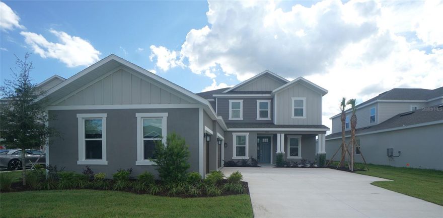 Built in 2025, this spacious 2-story home offers 3,845 sq. ft. of modern living in the highly sought-after River Landing community. Featuring 5 bedrooms, 4.5 bathrooms, 3-car garage, a large upstairs family room, and a first-floor office, this home provides plenty of room for both relaxation and productivity. The open-concept layout showcases a gourmet kitchen with wood cabinets, stainless steel appliancesincluding refrigerator, gas stove, oven, microwave, and dishwasherplus a large island overlooking the living room and backyard lake view. The dining room is generously sized, while handcrafted stair railings add a touch of elegance. Flooring includes carpet, tile, and wood throughout. The master suite offers a walk-in closet, dual sinks, a step-in glass shower, separate toilet room, and a relaxing soaking tub. Hall bathrooms feature step-in showers for convenience. Additional highlights include large closets, window blinds, a spacious laundry room, and a screened lanai with serene lake views. Enjoy the best of Florida living with community amenities such as a pool, gym, tennis courts, dog park, and more. Lawn care is included in the rent, and pets are welcome. HOA approval is required.
All Hoffman Realty residents are enrolled in the Resident Benefits Package which is an additional $49/month, payable with rent and includes utility concierge service making utility connection a breeze during your move-in, HVAC air filter delivered monthly (for applicable properties), our best-in-class resident rewards program, online maintenance portal, online rent payment portal, one late-fee waiver and much more!If you decide to apply for one of our properties, there is an $99 per adult application fee that is non-refundable. Anyone aged 18 or above who will be residing at the property must apply. We will (1) check your credit report; (2) check for any past evictions; (3) verify your employment, if applicable; (4) personal income, assets, or assistance must be sufficient and verifiable; (5) verify your previous landlord references; and (6) perform criminal background screening; (7) be aware that some associations also have application fees. We encourage you not to apply if you have bad credit references or poor rental history.