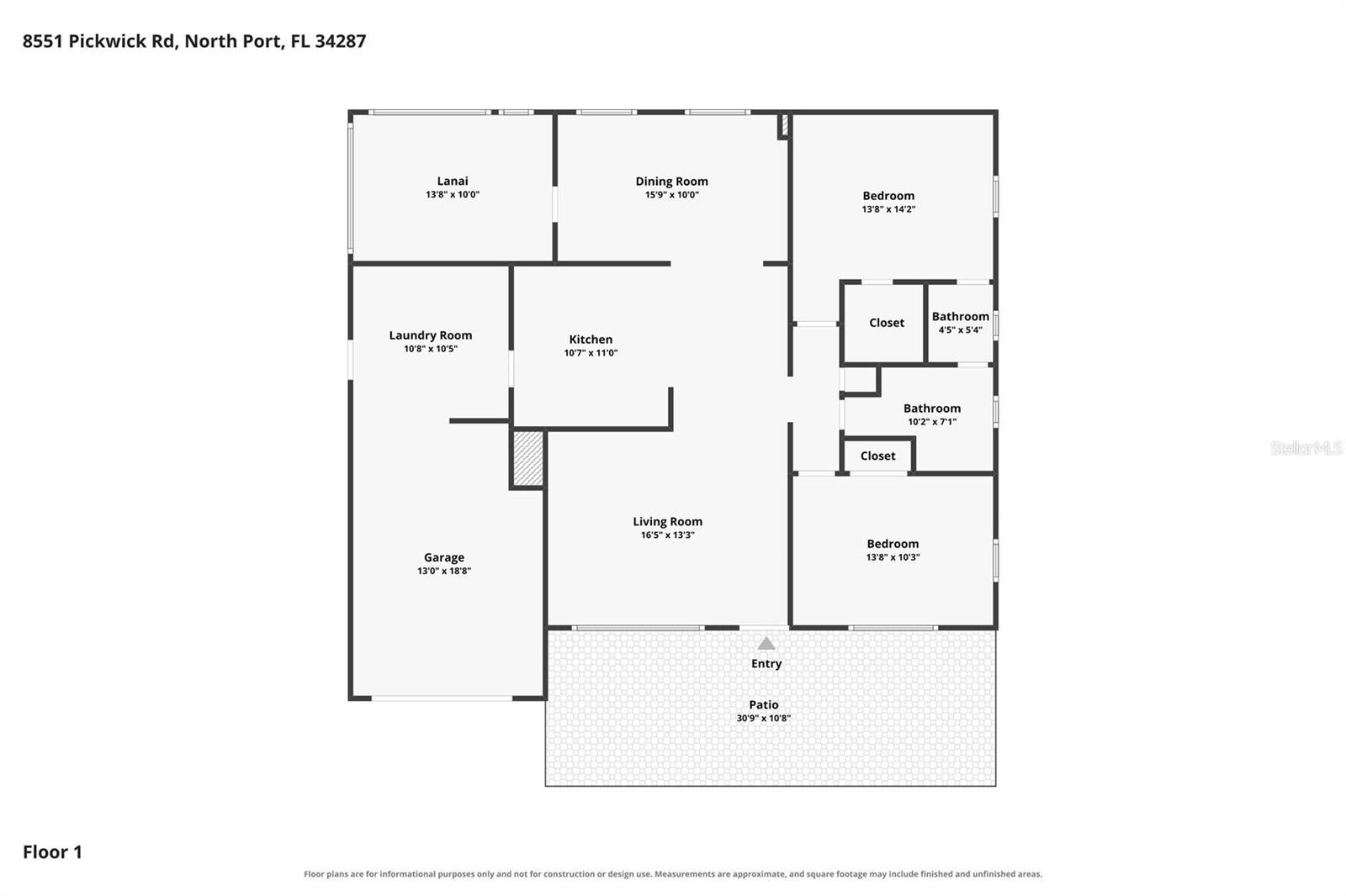 8551 PICKWICK ROAD, NORTH PORT, FL, 34287 4 8551 PICKWICK ROAD