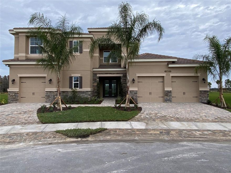 AMETHYST/754 - Model Plan. Largest Contemporary Home within Winding Ridge Gated Sub-division (Wesley Chapel area) with Squared Stairways and largest pool/spa. The only type built in this sub-division. Excellent large home situated on extra wide road.