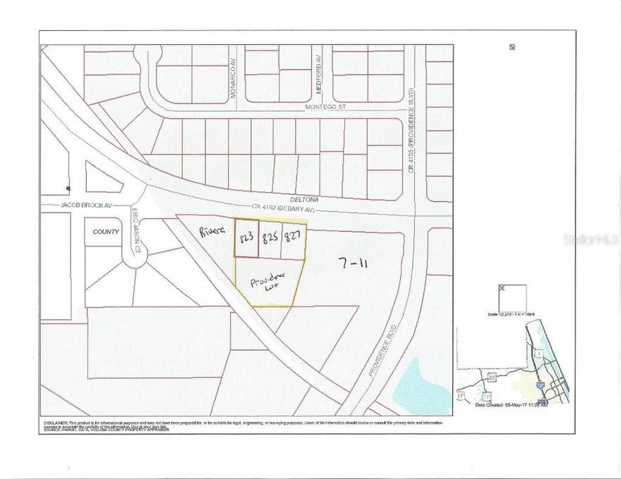 MULTI PARCEL SALE INCLUDING VACANT LAND: 825 DEBARY AVE. PARCEL ID 30-18-31-52-04-0030; 823 DEBARY AVE. PARCEL ID 30-18-31-52-04-0020; PROVIDENCE BLVD. PARCEL ID 30-18-31-52-00-0040