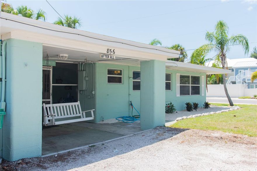 This prime Anna Maria Island North end parcel is located in the highly desired Bean Point area, with Gulf and Bay access directly across the street. This 6,800+ square foot corner lot offers a unique opportunity to build your dream home and take full advantage of the surrounding views.  Please note that the once-charming concrete block cottage on the property sustained storm damage from Hurricane Helene and is not habitable in its current condition.  Speak with your contractor about the possibilities for this exceptional parcel!