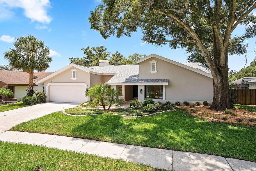 MUST SEE!! Contemporary, recently updated 4 bedroom, 2.5 bath pool home. 
This home is located in the popular neighborhood of Coachman Ridge with a nice open floor plan with a great room overlooking the screened in pool.
This is a rare find in the rental market. The spacious floor plan includes a large living room, family room with wood burning fireplace, kitchen with island, breakfast area and master bedroom all overlooking the sparkling swimming pool. There is a formal dining room, newly painted floor and walls, 2 car garage, linen and coat closets. 

The kitchen has quality wood cabinetry, granite countertops and stainless steel appliances. The laundry room has washer/dryer hook ups (appliances may be included upon request) and storage. Master suite has a walk-in closet and newly renovated en-suite bathroom with a double vanity, shower and sunken bathtub. Mature oak trees and newly added landscaping, with new PVC backyard fence. 
The screened in pool has a large covered patio with a pass through from the kitchen, a slide into the pool and outdoor shower. New pool heater. 
Pool and landscape maintenance service is included in the rent. Timed irrigation uses reclaimed water. 
Must see this house!
Lawn care and pool are included