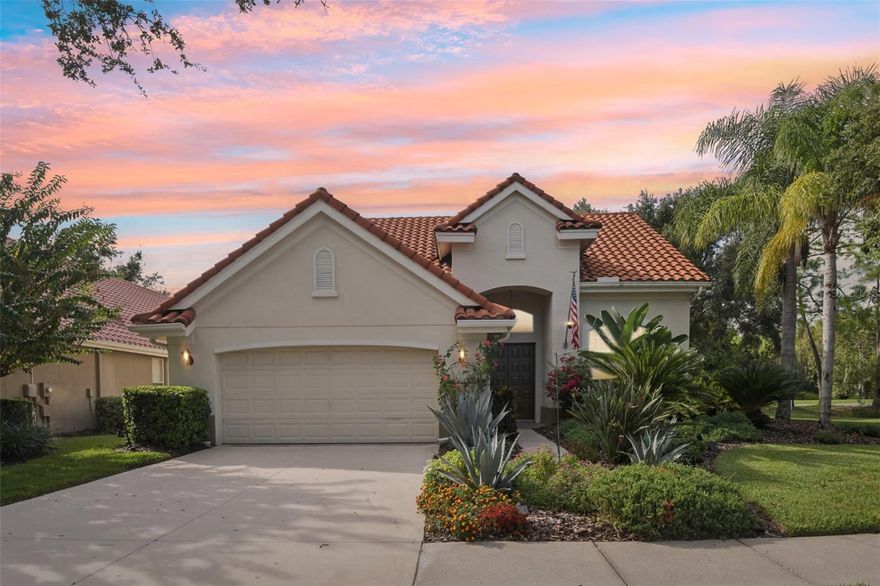 Discover refined living in the sought-after gated Cheval community, with this 4-bedroom, 3-bathroom home set on a premium cul-de-sac lot, offering serene pond views and a backdrop of the Cheval Golf Course.

Inside, soaring ceilings create a sense of openness from the moment you enter. A welcoming sitting room and adjacent dining area flow seamlessly into the kitchen, complete with stainless steel appliances, ample storage, and a breakfast nook overlooking the fairway. The living area is a showstopper, with a cozy fireplace as its focal point and remote-controlled blinds framing the views.

The primary suite is generous in size and features private access to the lanai, a spacious walk-in closet, and an ensuite bath with dual sinks, a soaking tub, and a dual shower-head shower. A large den/office and full bathroom are also located on the main floor. Upstairs, two additional bedrooms share a full bath, complemented by a versatile loft area ideal for a second living space.

Outdoors, enjoy tranquil evenings on the expansive lanai with an in-ground hot tub, lush landscaping, and beautiful pond and golf course views—perfect for sunsets. It’s not uncommon to see deer and other wildlife from the lanai, adding to the serene and natural setting. A new roof was installed in October 2025, and the HVAC system includes a 2-year warranty with a freshly replaced ultraviolet bulb in 2025 for improved air quality and peace of mind.

Cheval offers a wealth of amenities including a clubhouse, community pool, basketball and tennis courts, and a championship golf course, enhancing the lifestyle this home provides. With negotiable furnishings, this property combines comfort, elegance, and the security of a gated, amenity-rich community.

Don’t miss this opportunity to own a spectacular Cheval home—luxury, location, and lifestyle all in one!