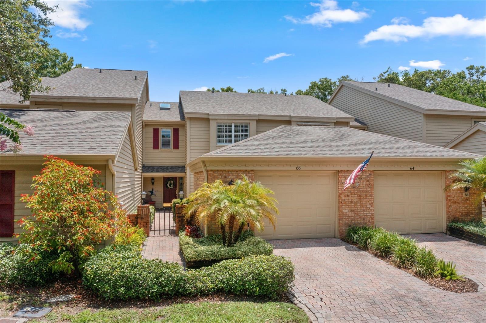 Welcome home! This beautifully appointed 3 bedroom 2.5 bathroom lovely townhome is one of only eight in the community offering an inviting private brick-paved Courtyard entry! Upon entering from the Courtyard, Buyers will love the Hickory wood-plank flooring leading to Living room/Dining Room combo. The Living room has a gorgeous Wood Burning Fireplace which offers a focal point in the room. This exceptional floorplan offers wonderful entertaining space. 10ft Ceilings, custom moldings, crown molding, wainscoting, plantation shutters, skylights, and exquisite luxury flooring throughout the 1st floor and on the Stairs. Fully equipped Kitchen w/ Newer Appliances, Granite Countertops, Task desk area, and breakfast bar. Adjacent to Kitchen is a spacious Breakfast nook / reading area connected via glass sliding doors to the front Courtyard- the perfect spot for a morning coffee! Enclosed Lanai/Bonus room off the back of the Townhome- perfect for workout space, offiice/den. All 3 bedrooms upstairs. The Primary Suite has gorgeous vaulted ceilings, Wood Burning Fireplace, large walk-in closet and Double Vanity & Walk-in Shower. Two additional bedrooms + Guest Bath also on the 2nd Floor. Oversized 1-Car Garage w/ additional storage, Newer Water Heater (2022), and HVAC system (2021). Indoor Laundry. Roof & Skylights replaced by the Condo Association in July 2022. Just around the corner from the Community Pool, Pet-Friendly community- live the southern life @ Pelican Place in Belleair! This desirable town has numerous parks, friendly shops, fine dining, easy access to the Pinellas trail, and several private Golf clubs- Pelican GC, and Belleair Country Club. No Flood Zone! Just over Belleair bridge head West to some amazing beaches. Make an appt quickly!