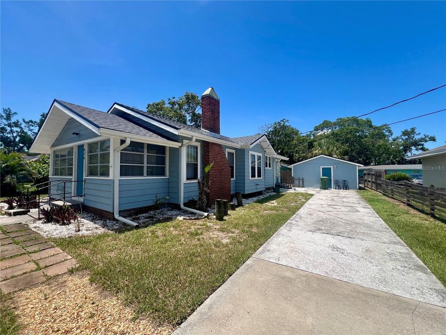 Historic Charm Meets Modern Income Potential in Downtown Bradenton!  Seller incentive to buyer: $3,500 in buy-downs, concession, credits, prepaids, closing costs, or toward the home.

Step back in time without sacrificing modern luxury in this stunning 1924 bungalow, perfectly situated near Bradenton’s vibrant Historic District, offering a combined living space of 1, 544 sqft.  Significant renovations provide peace of mind: a new roof was installed in 2025 on both the main house and the detached garage suite; the kitchen and bathroom in the main house were fully remodeled in 2022; and new flooring was installed in the detached suite in 2022. Turnkey and ready for your arrival!
---
The Main Residence:
Bathed in natural light, the main home features original, gleaming pine wood flooring and a cozy fireplace that anchors the living space. The heart of the home is a chef’s kitchen—fully renovated with a cheerful design, gas range, newer stainless steel appliances, and stylish new cabinetry and countertops.  Bathroom renovated in 2022, plus an inside laundry room.  Enjoy a versatile enclosed sun-room, providing relaxation spaces: perfect for a home office, art studio, or reading nook.

Income Opportunity in Detached Mother-in-Law Suite!  Fully renovated, this detached garage conversion offers a self-contained efficiency suite with incredible value and flexibility, featuring central AC, a full bath, vinyl flooring, and ample space for a kitchenette.  It is the perfect setup for a private guest house, a professional home office, or a high-demand rental unit to offset your mortgage!
-----
Outdoor Living & Location Set on an expansive lot, there is ample room with a driveway long enough to park your RV or Boat. 
No HOA, no CDD fees!
----
Backyard offers spacious, sunny area, fully fenced, featuring a charming paver sitting area, ideal for morning coffee or evening relaxation, plus large yard space with citrus tree, and room to create your dream garden, grow fresh vegetables, or landscape to your hearts content.
___
Commuters Dream: Located just steps from Fowler Park and Ballard Elementary. This location offers both vibrant city-living and a peaceful retreat, enjoy being minutes away from downtown dining, the Riverwalk, and the Gulf beaches. Don’t miss this rare opportunity to own a piece of history with a built-in revenue stream!