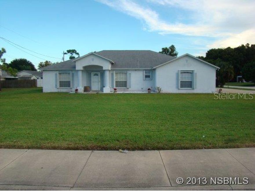 Beautiful Large Block Home that sits on 4 lots. This 4/2 Very spacious home has cathedral ceilings, formal dining room and a den. The Kitchen features new appliances with 2 sun tunnels bringing in natural light overlooking the island. Bring your RV and all your toys theres an extra 27 x 48 concrete pad on the side of the house. 18k storm shutter upgrade. Termite bond. Security System. Commercial zoning a possibility. Very motivated sellers..... Bring your offer. ;Water: City