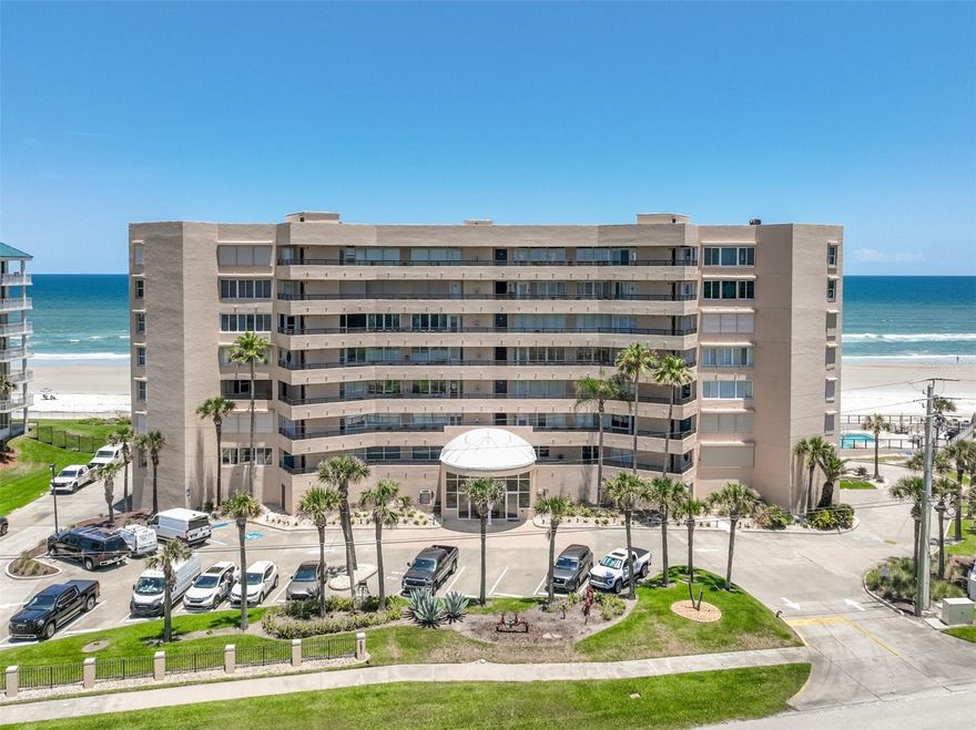 DIRECT OCEANFRONT CONDO LOCATED ON A *TRAFFIC-FREE BEACH* IN THE PRESTIGIOUS AREA OF PONCE INLET ADORNED WITH *VELVETY COASTAL *SAND UNLIKE ANY OTHER FLORIDA BEACH!! 

*RANKED AS ONE OF THE BEST AND SAFEST PLACES TO LIVE* *TOWERS SEVEN IS ONE OF *9 ICONIC TOWERS BUILT BY DIMUCCI IN PONCE INLET. THIS PARTICULAR BUILDING IS THE *SOUTHERNMOST TOWER OFFERING PRIVACY, AND A BOUTIQUE DESIGN WITH ONLY *40 UNITS. *PET FRIENDLY for TWO PETS with NO WEIGHT LIMIT!! (Fully furnished/turnkey with dishes, bedding etc).

WALLER INTERIORS EXECUTED A MAGNIFICENT RENOVATION AND THE RESULTS ARE NOTHING SHORT OF STUNNING! THIS BEAUTIFULLY APPOINTED 2 BEDROOM, 2 BATH RESIDENCE OFFERS *1,672 SQUARE FEET OF LUXURIOUS COASTAL LIVING. THE *ENCLOSED LANAI WAS THOUGHTFULLY TRANSFORMED INTO A LIGHT-FILLED BONUS ROOM, PERFECT FOR ENTERTAINING, RELAXING, OR ENJOYING THE BEAUTY OF OCEANFRONT LIVING, PLUS A HUGE STORAGE CLOSET FOR ALL YOUR BEACH ESSENTIALS. THE GORGEOUS ISLAND FEATURES A SOPRANO QUARTZ 3CM SLAB WITH SUBTLE *MIRROR FLECKS AND *ELEGANT GREY VEINING, CREATING A SOPHISTICATED COASTAL AESTHETIC. *SAND-COLORED TILE FLOWS THROUGHOUT, EVOKING THE WARMTH AND TRANQUILITY OF THE SHORELINE. (electric storm shutters added for extra protection). 

THE DESIGNER KITCHEN IS LOADED WITH UPGRADES INCLUDING *WHITE CABINETRY, A *SEA FOAM GLASS TILE BACKSPLASH, AND SPARKLING WHITE QUARTZ COUNTERTOPS WITH *ICY SPECKLES AND A SHIMMERING MIRROR-LIKE FINISH THAT BEAUTIFULLY COMPLEMENTS THE NEARBY ISLAND, WHILE ALSO PROVIDING A *SECOND PREP AND ENTERTAINING SPACE.

ENTER THE PRIMARY SUITE AND LET THE RHYTHM OF THE *OCEAN WAVES TRANSPORT YOU TO PARADISE. A SOPHISTICATED *MONOCHROMATIC PALETTE CREATES A SERENE, LUXURIOUS ATMOSPHERE WHILE ALLOWING THE EMERALD BLUE ATLANTIC TO TAKE CENTER STAGE. THE SUITE FEATURES A SPACIOUS *WALK-IN CLOSET PLUS A *SEPARATE GENTLEMAN’S CLOSET, OFFERING BOTH STYLE AND FUNCTIONALITY.

THE *SPA-INSPIRED PRIMARY BATH IS NOTHING SHORT OF STUNNING, FEATURING *DOUBLE VANITIES WITH *BLACK GRANITE COUNTERS, A *JETTA SOAKING TUB, AND A *GLASS-ENCLOSED SHOWER WITH *BUILT-IN NICHE. DESIGNER DETAILS INCLUDE *MOSAIC GLASS AND *STONE TILE WITH AN INTERLOCKING PATTERN IN ELEGANT GREY HUES.

ENJOY RESORT-STYLE AMENITIES INCLUDING A STUNNING *A NEWLY UPDATED OCEANFRONT CLUB ROOM WITH A *LIBRARY, FULL KITCHEN, AND LUXURIOUS LOUNGE AREA, ALONG WITH A WELL-APPOINTED *FITNESS CENTER. A ONE-YEAR MINIMUM RENTAL POLICY FOR ADDED PRIVACY AND EXCLUSIVITY. 

Enjoy peace of mind with a secured lobby entrance, reserved underground parking, storage, and an on-site manager. This beautifully maintained building has undergone recent enhancements including a new seawall, updated elevators, and so much more! All assessments paid! 

Local attractions include the iconic Ponce de Leon Inlet Lighthouse & Museum, the Marine Science Center, and Jetty Park featuring scenic nature trails, fishing, and dog-friendly beaches that perfectly capture the charm of coastal living. All information deemed accurate but should be verified.