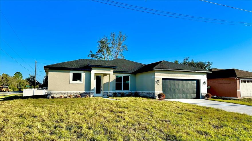 Discover this brand-new home in Poinciana, move-in ready for its first owner. Offering 1,763 sqft of living space, this property features four spacious bedrooms, two full bathrooms, and a half bath. The layout was thoughtfully designed to provide comfort and functionality. Located on a desirable corner lot in an exceptionally quiet street with few neighbors—perfect for those seeking privacy and peace.

Inside, you’ll find luxury vinyl flooring throughout the main areas, adding a modern touch and easy maintenance. The kitchen and common areas offer a bright, open concept, ideal for everyday living and entertaining. The primary suite serves as a private retreat, while the additional bedrooms provide flexibility for family needs, remote work, or hobbies.

Outdoors, the corner lot enhances the sense of space and offers potential for landscaping or a personalized outdoor area. Conveniently situated in a well-connected area of Poinciana, the home is close to schools, shopping, and major roadways. Schedule your showing today and see how this pristine, just-finished home can become your next address—opportunities like this don’t last long.