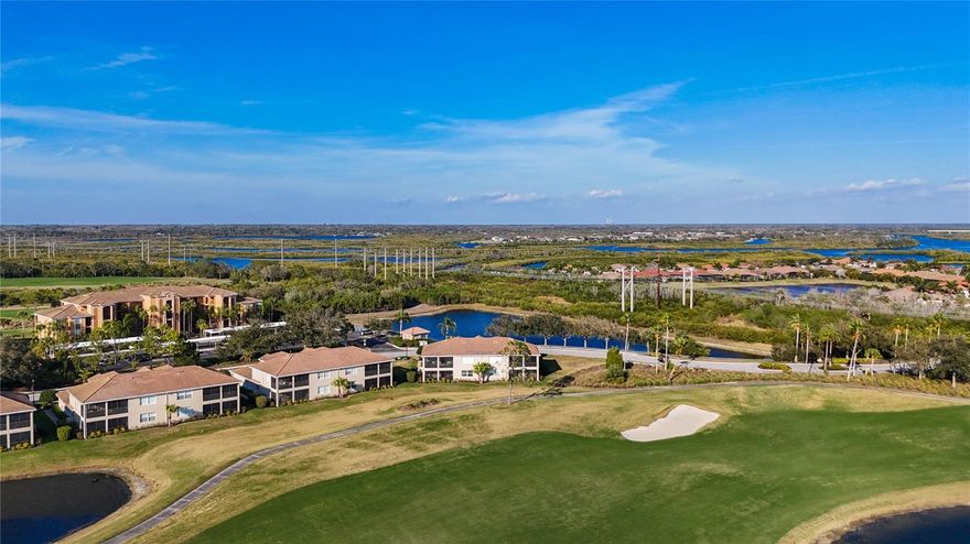 This stunning turn-key, fully furnished residence is truly move-in ready — just bring your suitcase and begin living the Florida dream from day one. Every detail has been thoughtfully prepared so you can settle in effortlessly and start enjoying the sunshine immediately.

Exterior landscaping is completely maintained for you, offering easy, maintenance-free living with no mowing or trimming required. As a golf-deeded, first-floor home, you’ll appreciate the convenience of no stairs and seamless indoor-outdoor flow.

The spacious primary suite enhances the inviting layout, featuring sliding glass doors that open directly to the lanai — the perfect place to unwind while taking in breathtaking evening sunset views.

A brand-new A/C system (2025) provides peace of mind and modern efficiency.

Life in River Strand is true resort-style living. Residents enjoy 27 holes of championship golf, a beautifully appointed clubhouse with restaurant dining, two main resort-style pools and spas, a vibrant tiki bar, six satellite pools, two fitness centers, and premier tennis and pickleball courts. The active social calendar creates endless opportunities to connect, relax, and entertain.

Exciting enhancements are underway with over $8 million in community improvements, including upgrades to the clubhouse, tiki bar, grille room, and outdoor dining spaces.

Ideally located just minutes from I-75, you’ll have convenient access to shopping, dining, and the stunning Gulf Coast beaches — making this home the perfect combination of luxury, lifestyle, and location.