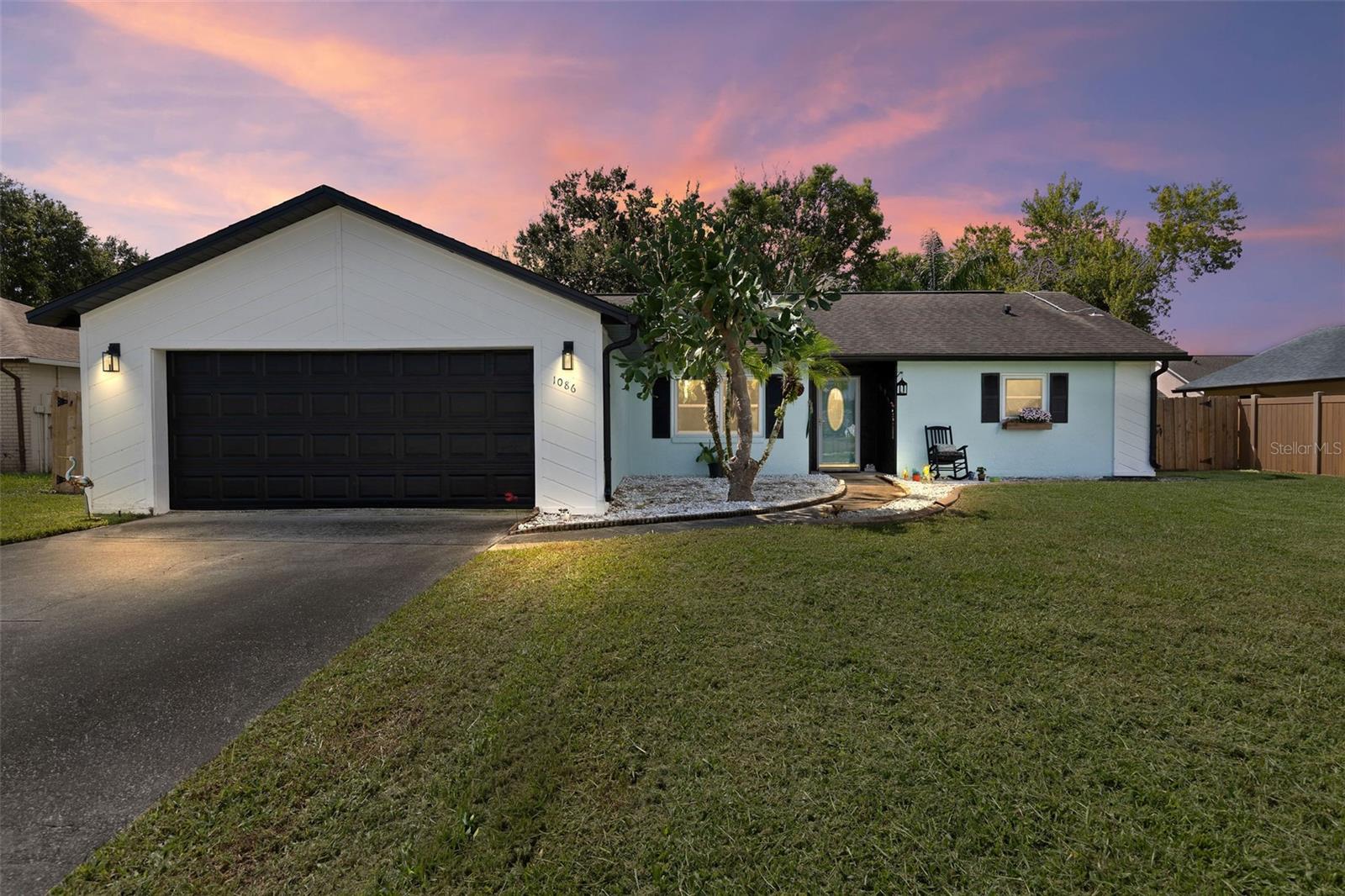 Welcome to this beautifully updated 3-bedroom, 2-bathroom pool home located in the highly desirable neighborhood of Willow Run in Port Orange. This move-in ready residence offers a spacious layout with recent upgrades throughout. As you enter the home, a welcoming foyer leads into an open living and dining area—ideal for everyday living or entertaining guests. The fully renovated kitchen features custom-built white cabinetry, tasteful backsplash, and an eat-in breakfast area. The split floor plan provides privacy, with the spacious primary suite located on one side of the home. The primary bedroom includes laminate flooring, a large walk-in closet, and a remodeled en-suite bath complete with dual raised sinks and a new walk-in shower. Two additional guest bedrooms are located on the opposite side of the home, both with laminate flooring—no carpet throughout the property. French doors lead out to your private backyard retreat featuring an in-ground pool, an above-ground hot tub, and a fully fenced yard. A storage shed adds additional convenience for tools or seasonal items. Additional features include a new A/C system, newer roof (2018), fresh interior and exterior paint, and solar panels for improved energy efficiency. This home is situated on a quiet street conveniently located near major highways, top-rated schools, popular restaurants, medical facilities, parks, and the beach. All information taken from the tax record, and while deemed reliable, cannot be guaranteed.