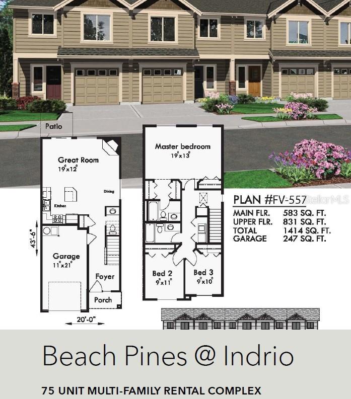 Introducing Beach Pines @ Indrio, a shovel-ready, fully entitled and permitted 75-unit townhome development located in the high-growth area of Fort Pierce, FL. This 10.65-acre project is zoned RM-9 and approved for nine units per acre. It offers a prime build-to-rent (BTR) opportunity for investors or developers seeking a turnkey site with strong projected returns. All site engineering, entitlements, and development plans are complete. The owner is a licensed Florida general contractor open to a joint venture with a capital partner for full vertical buildout. Each unit is thoughtfully designed as a 3-bedroom, 2.5-bath townhome with a 1-car garage, CBS construction, hurricane-rated windows and doors, and energy-efficient systems—ideal for long-term rentals, short-term rentals, or traditional sales. Community amenities include a clubhouse, pool, walking trails, and greenspace—adding lifestyle value for renters or homeowners.
Located just off Indrio Road near I-95 and US-1, the site is only minutes from the growing commercial corridor at Kings Highway and Indrio, where a brand-new Publix is currently under construction. The property is also close to Buc-ee’s, KOA Surf Park, the future Brightline Station, and several Fort Pierce beaches and public boat ramps, offering convenient access to the Intracoastal and Atlantic Ocean. This location blends quiet suburban living with easy access to vibrant coastal and commuter destinations.
The approved pro forma supports gross annual rental income exceeding $2.25 million with a projected net operating income of approximately $1.6 million, targeting a 12% cap rate upon stabilization. Site layout includes efficient road design, utility and drainage plans, and flexibility for phased construction. This is a rare opportunity to take over a fully approved townhome subdivision with a seasoned builder on board, offering lower development risk and a faster path to revenue. Whether you’re a BTR operator, equity group, or private developer, this project provides the scale, location, and entitlement readiness to execute immediately in one of Florida’s hottest rental corridors. Full executive summary, pro forma, and JV options available upon request.