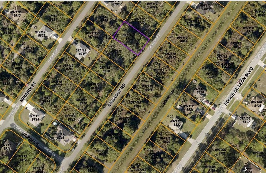 Consider this building lot in the Biscayne and Price area of North Port. Construction is all over the area. Conveniently located to Warm Mineral Springs, local schools, and shopping. Local beaches are 30-35 minutes away. At the time of listing this property the lot to the left is also on the market by a different seller. Purchase both to make it a double lot. Pick your plan, hire a builder and start building today!