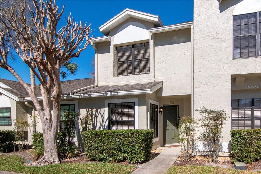 Entering the Easy Living of Maintenance free Faircrest Condominiums of Tampa Palms! This freshly
updated unit features the unique treed back yard with the ideal blend of comfort, privacy and
convenience in one of Tampa's most sought after gated communities. This home features two
bedrooms, a bath and a half, 1121 square feet of an open great room plan with glass slidng doors onto
the private screened lanai with bonus storage for sports gear and outdoor recreation. Sleek newer
appliances complete this kitchen with its wood cabinetry, stone counters and new tile flooring. The
primary suite offers walk in closets, and window seating for reading. Faircrest Condominiums offer
owners access to a community pool, fiitness toom and is located next to the fountin park and
playground. Tampa Palms features top rated schools, Tampa Palms Country Club and Golf course,
shopping, dining, USF, and major highways including I-275 and I-75.