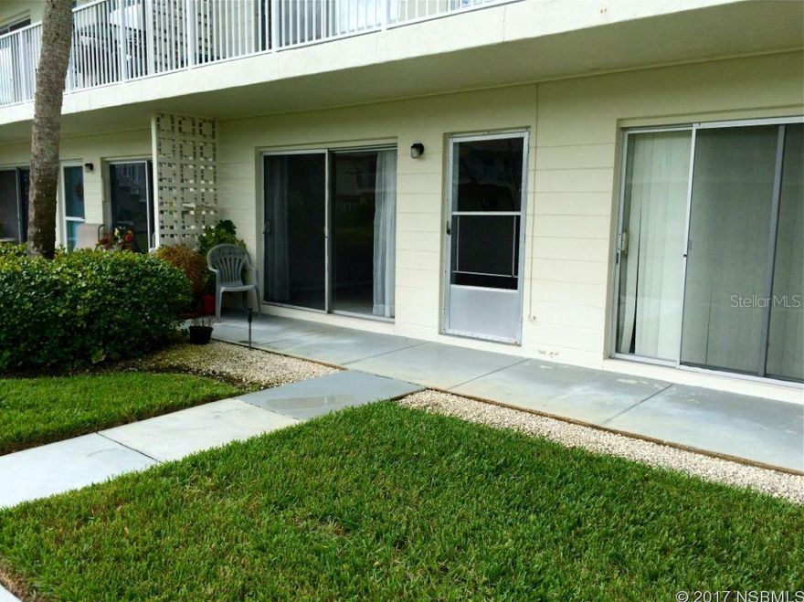 Location, Location, Location!!! Bottom floor, water view unit located on the river and within walking or biking distance to the beach, shopping, dining, and entertainment on both Canal St and Flagler Avenue. Outriggers, Merck's, Clancy's, and NSB Brewery, are just to name a few. A condo in one of the most sought after areas in New Smyrna that you are able to make your own with your personal touches. Be on the beach in minutes or stay home and lounge by the pool with clubhouse, available for your use. Use one of several gas grills provided by the association to cookout with friends. Covered parking right outside your door. New roof, seawall, and dock with boat slips. ;LocationDescription: Condo ;Water: City