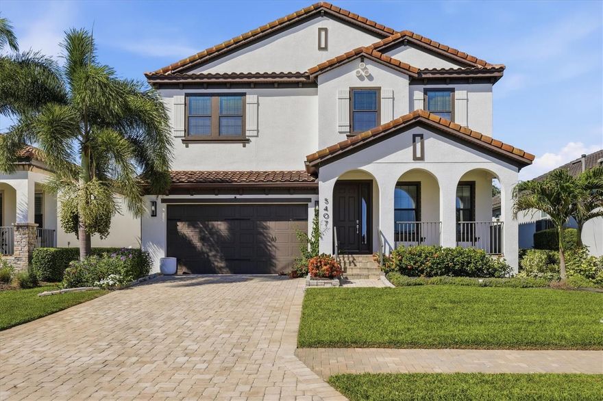 Welcome to your slice of Florida luxury in the highly sought-after gated community of Legends Bay, just minutes from the world-renowned IMG Academy. This beautifully updated 4-bedroom, 3-bath home offers the perfect blend of comfort, style, and functionality in a maintenance-free setting. Step inside to discover a light-filled, open-concept layout featuring fresh interior paint, new carpet, updated trim, and designer lighting throughout. The spacious kitchen is a true centerpiece, showcasing new Pompeii Regalo Quartz countertops, a stylish tile backsplash, Frigidaire appliances, a gas range, and a convenient pass-through pantry that connects to a large walk-in pantry—perfect for everyday living and entertaining. The thoughtfully designed floor plan includes a flex space just off the primary suite, ideal for a home office, gym, or private retreat. The primary suite also offers a unique and practical flow, with direct access to the laundry room through the oversized walk-in closet. Step outside to your private backyard oasis, complete with a brand-new pool, expansive pool deck, and a fully screened lanai enclosure. Enjoy outdoor living at its finest with a complete kitchen featuring a built-in gas grill, beverage refrigerator, and bar seating—perfect for hosting or relaxing under the Florida sun. Residents of Legends Bay enjoy access to a heated community pool, clubhouse, and a guarded gate for added security and peace of mind. This move-in ready home offers the ideal combination of luxury upgrades, smart design, and an unbeatable location. Schedule your private showing today and experience the lifestyle you’ve been waiting for.