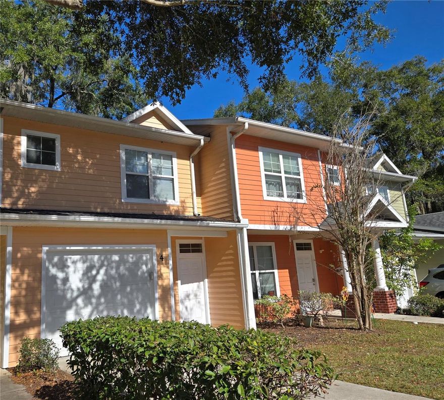 2 Bed / 2.5 Bath Townhome with Upstairs Office/Sitting Area – Eagle Trace
Welcome home to this charming and updated two-story townhome, ideally located in the highly desirable Eagle Trace community. Enjoy the convenience of being close to UF, Shands, top-rated schools, shopping, and a variety of restaurants. The tiled entryway opens to a spacious first floor featuring a half bath with a single-sink vanity and tiled flooring. The large kitchen offers plenty of cabinet and counter space, white appliances, and a serving bar that flows nicely into the living area. Carpeted living room with sliding glass doors leading to a screened-in porch with an additional storage closet. Upstairs- two master suites, each with walk-in closets. The first bathroom includes a tub/shower combo and single-sink vanity. Second full bath has double-sink vanities, tile flooring, and a walk-in shower. Washer & dryer closet with hookups and extra storage, plus a 1-car garage. This unit offers an exceptional amount of storage and closet space throughout. Community amenities include a pool, fitness center, and clubhouse. Pets are welcome. Est. Square Footage : 1,537 sq ft(Does not include porch or garage.) New paint and carpet December 2025

Available: NOW