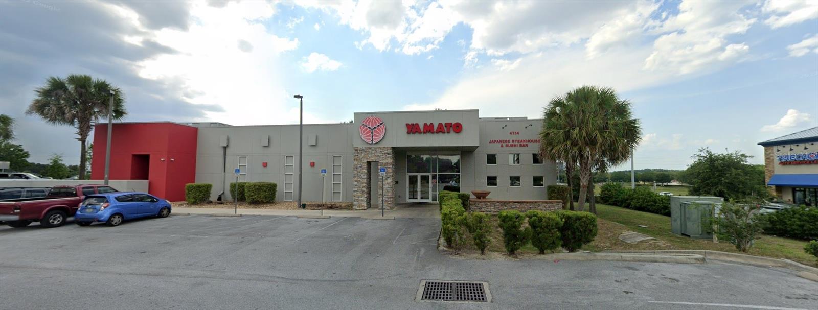 For decades, Yamato Japanese Steakhouse has been a beloved Ocala landmark, offering guests an
authentic and memorable Japanese dining experience. This freestanding restaurant is ideally situated just
on College Road near West Marion Community Hospital and Interstate 75, providing exceptional visibility
and accessibility with ample on-site parking. The property features a fully equipped, turnkey setup that
includes 10+ hibachi cooking stations, a full-service bar, a complete commercial kitchen with walk-in coolers
and freezers, and all furniture, fixtures, and equipment (FF&E) included in the sale.