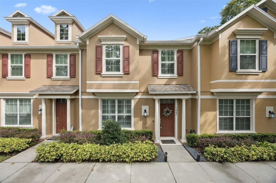 Welcome to Sutton Place, gated townhome community in the heart of Altamonte Springs. This spacious 3-bedroom, 2.5-bath home offers a comfortable layout with thoughtful, modern updates throughout. On the main level, the tile living room, dining room, and kitchen flow seamlessly together, featuring granite countertops, stainless steel appliances (2 years old) and a convenient half bath for guests. Upstairs, the primary suite includes a large, walk-in closet with custom built-in shelving and a primary bathroom complete with a soaking tub and stand-up shower. Two additional bedrooms share a full bath, making the upstairs perfect for family or guests. Laundry room with new (2 years old) W/D is located on the second floor. Additional highlights include: plantation shutters, freshly painted interior throughout, new ceiling fans, security system, smart A/C thermostat, two-car garage with refrigerator, wall-mount storage racks and utility storage cabinets. Upgraded energy-efficient windows for comfort and savings. New roof being installed as of October 2025. Sutton Place offers the security of a gated community and a central Altamonte Springs location, just minutes from shopping, dining, and major highways. Community pool and playground for your convenience. This townhome is move-in ready and waiting for its next owner! Seller will pay roof assessment of $7500.00 due by October 29,2025.