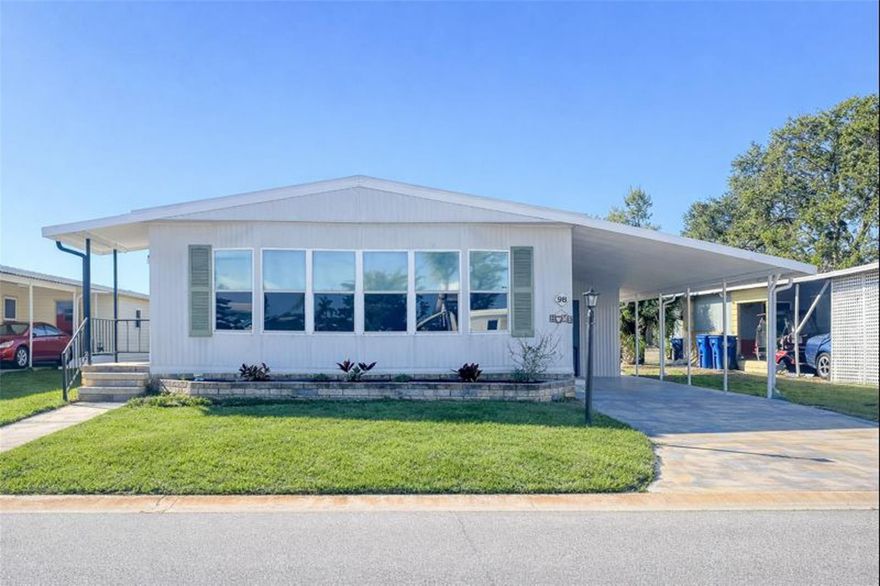 Affordable Florida living where you own the land—no lot rent!

Located in the welcoming Shadow Brook community in Palmetto, this 2-bedroom, 2-bathroom manufactured home offers 864 sq ft of living space, a covered carport, and a functional layout for comfortable everyday living. The home is move-in ready with opportunity for updates and personalization, and is priced to reflect its current condition.

The quarterly HOA fee includes water, sewer, internet, cable TV, and access to community amenities. Residents enjoy a heated pool, shuffleboard courts, and a clubhouse with a library and pool room, creating a relaxed and social environment. The community is pet friendly with no age restrictions.

Existing appliances are included for the buyer’s convenience, and the home is being conveyed fully furnished for an easy transition. Property is being sold as-is; buyer to verify condition and any desired improvements.