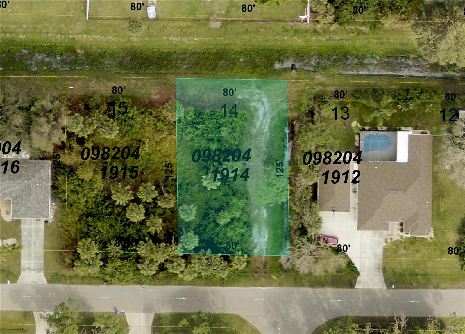 NORTH PORT - An excellent neighborhood residential location to build your dream home with City Water, centrally located with good access to US 41 (Tamiami Tr) and I-75, schools, Tech College, Library, golf courses, fishing, boating, and beaches.
Also available is Lot 15, on Tupelo Ave, for $21,950. Buy both for added privacy and additional acreage.