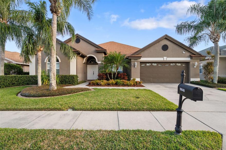 Your Dream Pool Home in Trinity Is Here! This immaculate 4BR/3BA/2CG home is nestled on a cul- de -sac in the highly desirable gated community of Fox Wood and offers everything you’ve been searching for! Featuring a NEW roof (2022), updated HVAC (2024), NEW refrigerator (2025), and NEW dishwasher (2022). Enjoy your private partially fenced backyard oasis with lush landscaping featuring natural privacy fencing around a screened paver pool deck—perfect for relaxing or entertaining. All bedrooms are on the main level with a spacious upstairs bonus room ideal for a theater or game room. Additional upgrades include a NEW pool pump, Smart One controlled security system, NEW hot water heater, all NEW smoke detectors, dedicated 20-amp outlet for garage refrigerator, and electric panel pre-wired for generator. Fox Wood offers parks, playgrounds, sports courts, picnic areas, a gazebo, and walking trails. Walk little ones to school or bus to A-rated schools! Buyer to verify all info.