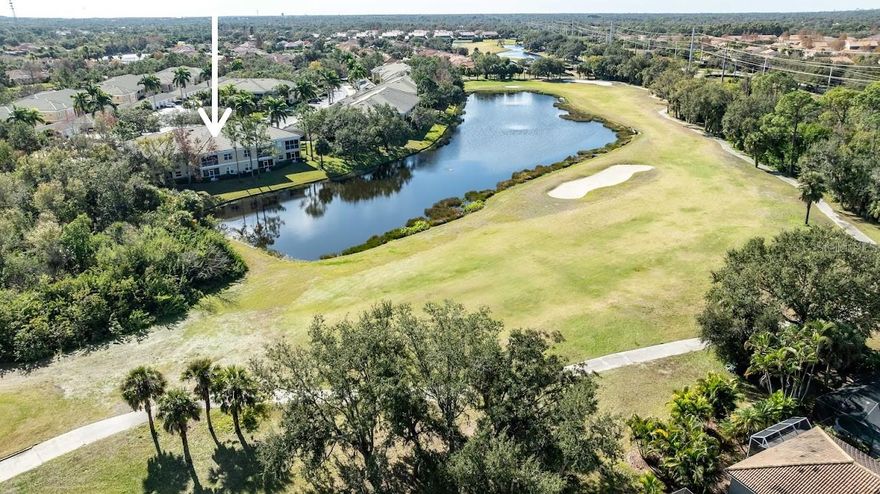 This beautiful second story condo overlooks a lovely pond and golf course, all within a short drive to area shopping and restaurants.  Enjoy your morning coffee while watching the golfers take their next shot.  This beautifully decorated 2 bedroom, 2 bath condo with den offers the perfect Florida lifestyle. The updated kitchen has beautiful Cambria quartz countertops, and has a breakfast nook with ample storage.  The floorplan offers privacy in both bedrooms.  Both bathrooms have been renovated with Bathfitters showers.  The home den is off the main living area, offering a private spot for you to work from home or to have your own personal craft room. Located on the 10th Fairway of Tara Preserve, the view is relaxing and mesmerizing. This lovely condo has a quiet and tranquil retreat. Enjoy your day by swimming in the pool, or golfing with friends. The evenings provide a tranquil view of the beautiful Florida sunsets. Condo is being offered turnkey furnished.  Park your car and your bicycle in the garage, and still have room for beach chairs and toys. Schedule your personal showing today, and let your new Florida memories begin!