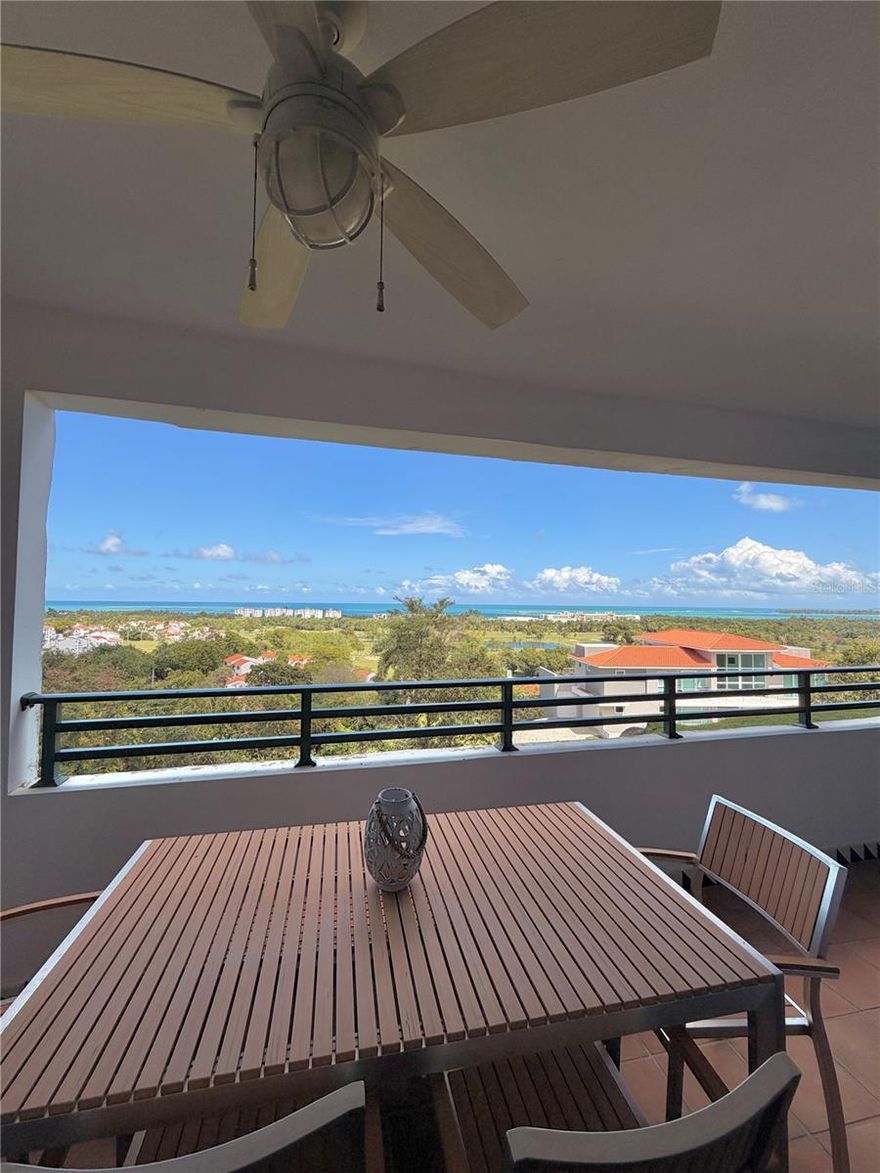 Vistas del Cacique – Cluster VII-First Floor

Enjoy breathtaking, panoramic views from the private balcony of this elegant apartment, where stunning sunsets and a lush tropical setting create an exceptional living experience. This property is fully furnished and equipped, making it ideal for immediate occupancy or an income-producing investment. Thoughtfully designed for comfort and functionality, this property features 4 spacious bedrooms and 4 full bathrooms. The open-concept living, dining, and kitchen area flows seamlessly onto a private balcony—perfect for relaxing while enjoying the breeze and the spectacular view. Golf cart included. Enjoy access to a private swimming pool and playground, as well as full privileges at the Wyndham Grand Río Mar Resort, including two championship golf courses (Ocean & River), tennis courts, restaurants, casino, lagoon-style pools, and direct beach access. Located just minutes from El Yunque National Forest and approximately 30 minutes from San Juan .