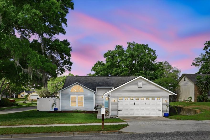 Beautiful Home in a quiet neighborhood with No HOA and No CDD! Nearly a quarter acre lot shaded by mature oaks. Take in the peaceful privacy of your fenced backyard or enjoy the lakefront park just a few steps away. Inside, you will find a clean, spacious home with high ceilings and granite countertops. House is immaculate and ready for a new family to call it Home!