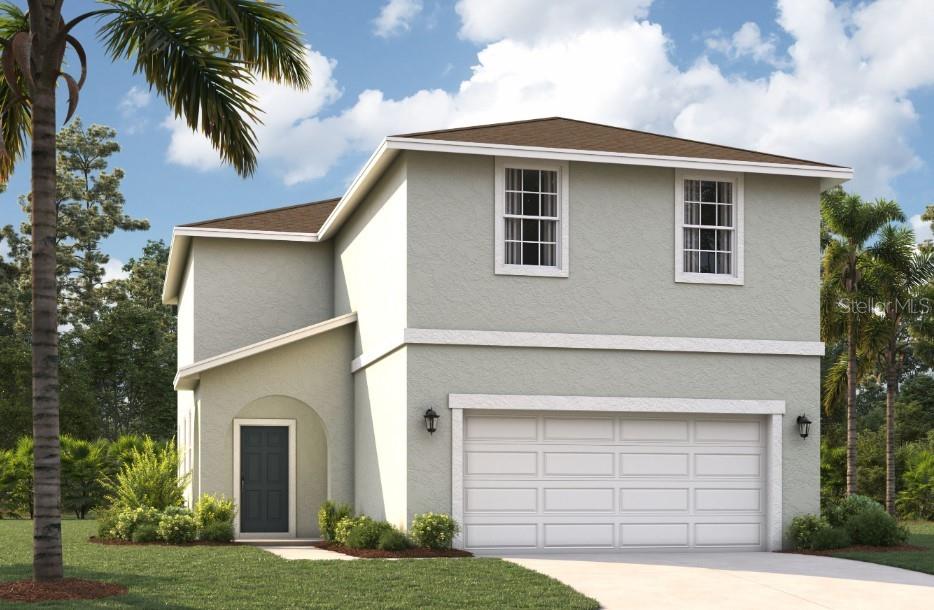 One or more photo(s) has been virtually staged. Under Construction. Immerse yourself in the unique charm of Watermark, where modern living meets natural beauty. Our homes are thoughtfully designed with functional layouts, designer-inspired features, and open-concept floor plans to meet your diverse needs. The neighborhood's location is incredible. Nearby parks like Manatee Cove Park, Fay Lake Wilderness Park, and Cocoa Riverfront Park offer natural wonders. Watermark is conveniently close to major highways (I-95, FL 528, and US-1), providing easy access to Orlando International Airport, downtown Orlando, and Walt Disney World Resort. Stay closer to home with Watermark's pool and cabana to relax and enjoy the Florida sunshine. Plus, you'll also be just 15 minutes from Port Canaveral and the Kennedy Space Center. To top it all off, the beach is less than 20 minutes away! Discover the perfect blend of modern living and coastal lifestyle at Watermark.
The Atrium combines an open floor plan with plenty of space and ample windows to enjoy the Florida sunshine. With unique elevation options, the Atrium is sure to look unlike any other home on the street. Upon entering, guests are immediately greeted by the main floor powder room, as well as a massive great room. Overlooking the lanai, residents and guests alike will find their attention flowing outdoors. That's not to say there isn't plenty to offer inside. An L-shaped living room flows through the dining room and into the kitchen, which in turn has easy access to a two-car garage, with a complementary storage area under the stairs. Upstairs, the home's private areas offer a sanctuary from busy everyday life. Three bedrooms are located toward the front of the upstairs area and share a large bathroom with a double vanity. A laundry room completes the front of the upper floor. Ultimately, homeowners will crave the amenities of the master suite. A walk-in closet that rivals the size of other builders' bedrooms means storage is once again front and center. Additionally, the generously sized bedroom allows for separate sleeping and relaxation areas, while the master bathroom has no shortage of details. Dual sinks, plenty of counter space, and a large shower ensure the owners of this new home have an oasis all to themselves.