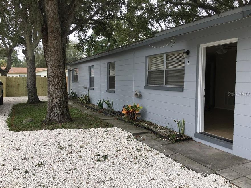 Great Duplex! Two Bedroom 1 bath with room for a stack-able washer & Dryer. Fenced back yard. First, last and security required at move-in. Tile floor through out!!