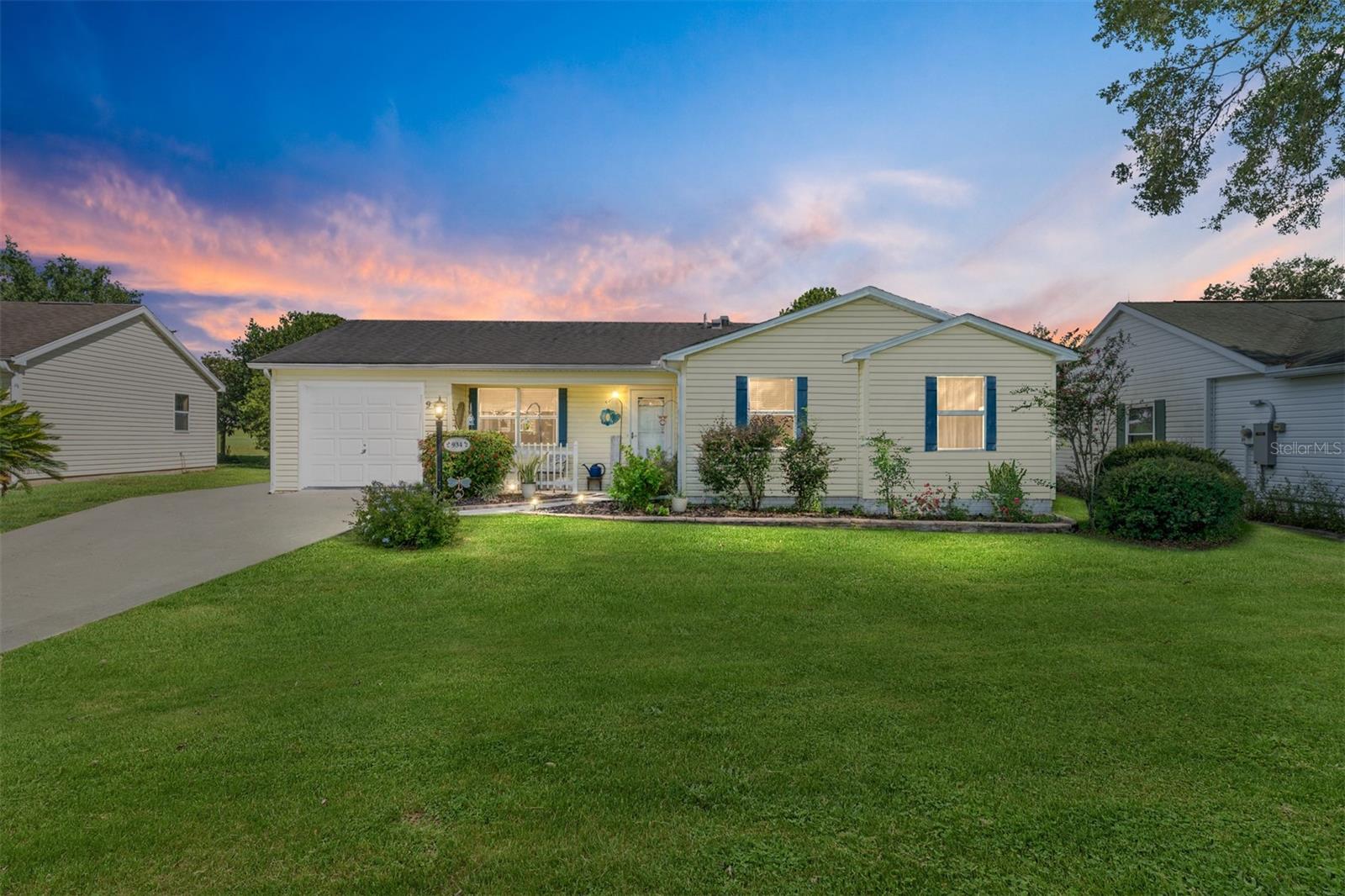 Don’t miss this beautifully upgraded 3-bedroom, 2-bath home with breathtaking golf course views located in the desirable Orange Blossom Hills Golf & Country Club community. This home offers the perfect blend of comfort, style, and location—plus NO BOND! Step into a bright, open-concept layout featuring a spacious kitchen with a large island topped with beautiful quartz countertops, newer appliances, and solar tubes that flood the space with natural light. Engineered hardwood floors run throughout the main areas, with tile in all wet spaces, and modern light fixtures add a fresh touch throughout. The primary suite includes a double vanity, new toilets, a walk-in closet with a stylish barn door, and plenty of room to unwind. Vaulted ceilings create a light and airy feel, while the large enclosed patio with portable AC is perfect for year-round relaxation or entertaining. The garage includes a large utility sink—ideal for washing your little fur babies—and the expanded driveway provides additional parking for guests. Recent upgrades include a 2020 roof, 2021 AC, and 2021 water heater, ensuring peace of mind for years to come. Living in Orange Blossom Hills means access to championship golf, a scenic hilltop pool with a waterfall and hot tub, a welcoming country club restaurant and bar with indoor and outdoor seating, billiards, fitness facilities, and a variety of social events and recreational opportunities. This home is also conveniently located just minutes from Spanish Springs Town Square, where you’ll enjoy nightly live entertainment, endless shopping, and a wide variety of dining options—everything you need for the ultimate Villages lifestyle.
