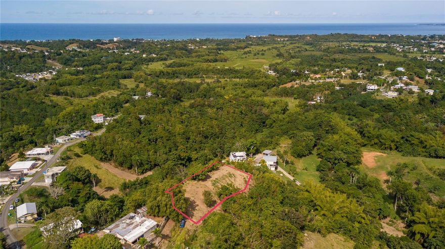 Large multi-terraced lot spanning just under one acre (3,575.1 SqM), this extraordinary property boasts beautiful ocean views of Aguadilla Bay. Located strategically on multiple levels, the terraces cascade gently down the landscape, creating a visually stunning and dynamic setting. Comes with pre-approved plans for a modern single story 2 bed, 2 bath house on the top level of property to capitalize on the stunning views and still have plenty of room for an infinity pool or even more structures on the lower levels. Coordinates: 18.3590, -67.2084