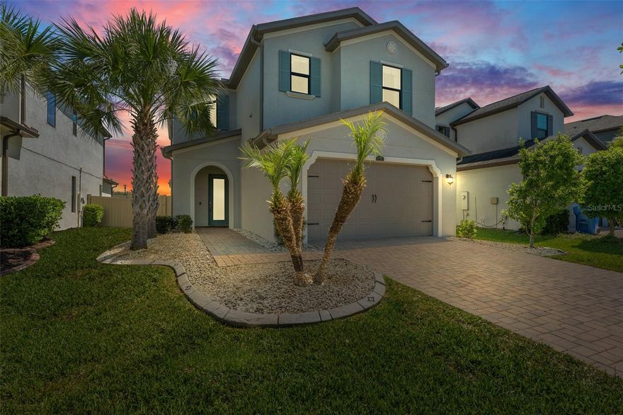 Welcome to this beautiful 4-bedroom, 3-bathroom single-family home located in the highly desirable, award-winning master-planned community of Estancia at Wiregrass in Wesley Chapel. Situated within a top-rated school zone, this home offers both exceptional lifestyle and convenience, just minutes from premier shopping, dining, medical facilities, and major highways with easy access to downtown Tampa.
This contemporary home is light, bright, and thoughtfully designed with an open-concept floor plan and large windows that fill the space with natural light. The gourmet kitchen features quartz countertops, light cabinetry, and seamlessly connects to the spacious great room and dining area—perfect for both everyday living and entertaining.
The first floor includes a convenient guest bedroom and full bath, ideal for visitors or multi-generational living. Upstairs, you’ll find a generous primary suite, two additional bedrooms, and a large loft space perfect for a media room, office, or gathering area. Wood-look tile flooring enhances the main level, while the second floor offers comfortable carpeting.
Enjoy the outdoors on your screened in lanai or private fenced in yard.
Residents of Estancia enjoy resort-style amenities, including a stunning clubhouse with a pool complex, water slide, and private cabanas—perfect for soaking up the Florida sunshine. The community also features a state-of-the-art fitness center, event spaces, and a vibrant calendar of social clubs and activities designed to support an active lifestyle.
Ideally located near top attractions such as The Shops at Wiregrass, Wiregrass Ranch Sports Campus, multiple hospitals, and with convenient access to I-75 and I-275, this home is also close to the highly anticipated Legacy Wiregrass Ranch development.
Experience the perfect blend of luxury, comfort, and community living—schedule your private showing today.