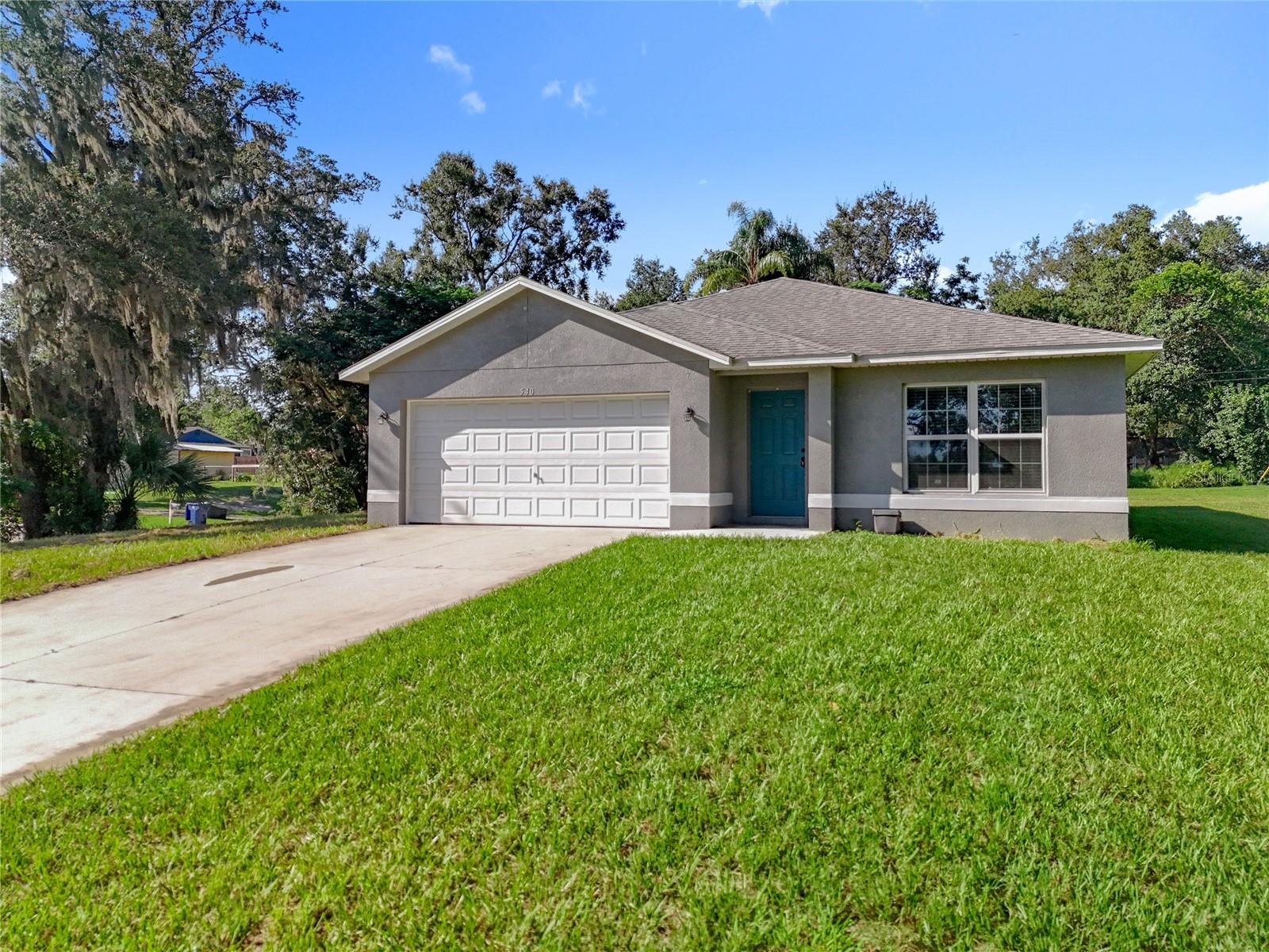 STOP THE CAR HONEY!! Great location!! Wonderful 3 bed, 2 bath home with 2 car garage + great parking on an oversized corner lot in an established residential family neighborhood. NO HOA FEES!! Home has fresh interior paint and Seller is offering a $5,000 credit at closing for new flooring - your blank canvas awaits..... Floor plan comprises of entrance hall with double coat closet; large living and dining area leading to the central kitchen which is open to the family room and featuring sliding glass doors leading to a 26ft x 7ft covered patio at rear of home; spacious primary bedroom with walk-in closet and private ensuite bathroom; 2 further bedrooms share the second/family bathroom. Dedicated laundry room with storage leads to 2 car garage. Both the dining area and kitchen offer double pantry closets. Don't miss this opportunity! Ask your agent to arrange a viewing and make this home yours today!!