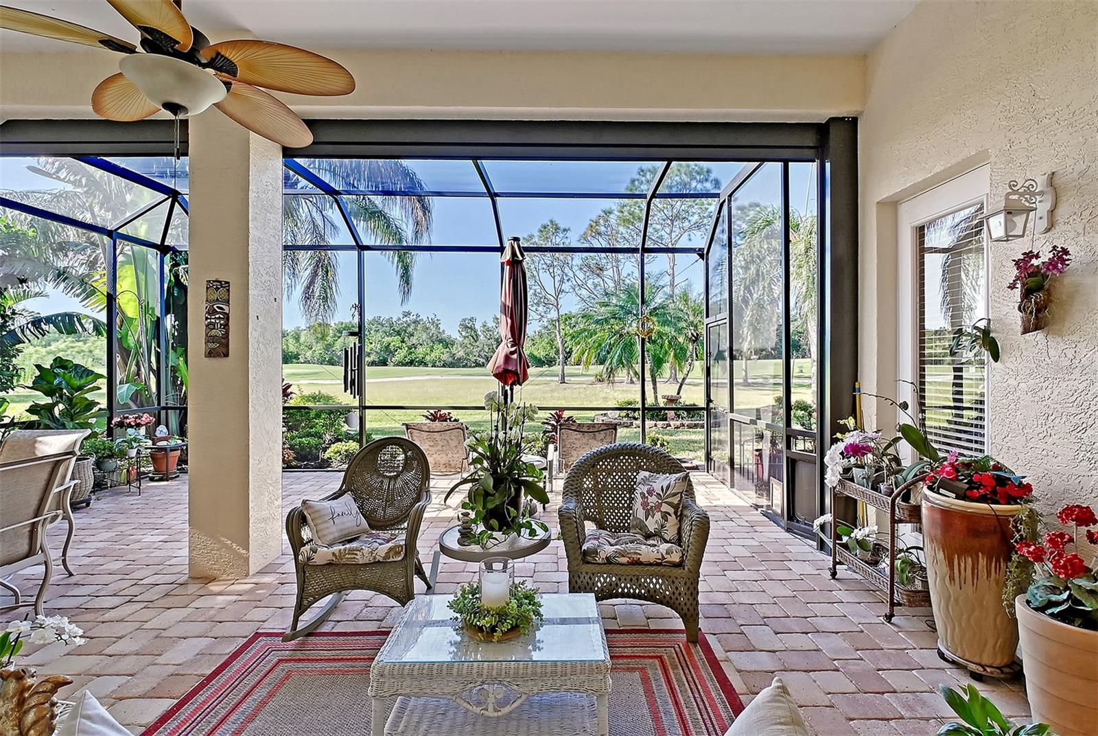 $50,000 price reduction makes this an extraordinary Value. Live in Luxury at Lakewood Ranch Country Club – Muirfield Community -
Welcome to life in The Country Club of Lakewood Ranch, where elegance meets comfort in this exclusive Muirfield neighborhood. This beautifully maintained 3-bedroom, 2-bath home offers a refined living experience—complete with stunning golf course and preserve views.
Currently configured with the third bedroom as an executive office, this home is perfect for work-from-home professionals or those who value a dedicated workspace.
Step outside to your extended screened lanai, featuring both a sunny open area and a spacious covered area outfitted with new electric roll-down hurricane screens—providing both protection and the option to enjoy air-conditioned comfort.
Inside, the kitchen is a chef’s dream with a central island, built-in sink, and bar seating—ideal for casual entertaining. Enjoy meals in the cozy breakfast nook or host formal dinners in the elegant dining room, complete with a custom built-in buffet.
The great room exudes warmth and style with custom built-ins, an electric fireplace, and ambient overhead lighting with dual evening settings.
Retreat to the spacious primary suite, featuring dual vanities, an oversized walk-in shower, and a walk-in closet with built-in shelving to keep everything organized year-round.
Additional highlights include: Inside laundry room with washer, dryer, and utility sink. The home also has a whole house generator so you will never loose power. Muirfiled has one of the largest community pools in Lakewood Ranch Country Club . Meticulously maintained and move-in ready.
Every detail has been thoughtfully designed to enhance your lifestyle. Don’t miss this opportunity to enjoy luxury living in one of Lakewood Ranch's most sought-after communities.