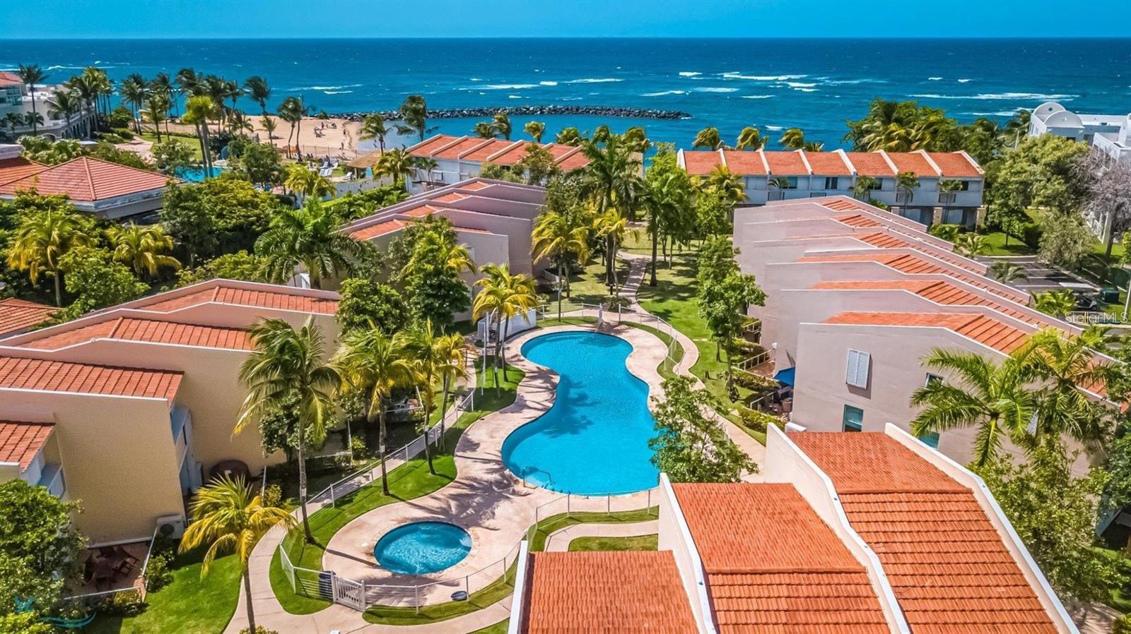 Discover the perfect blend of comfort and tranquility at Ocean Villas in Dorado del Mar. This bright corner unit spans two levels, designed for both relaxation and convenience. The first floor welcomes you with a spacious living area, a fully equipped kitchen, a full bathroom, and a private terrace ideal for entertaining or simply unwinding. Upstairs, you’ll find two inviting bedrooms that share a full bathroom, offering comfort and privacy for all. The property is also equipped with a power backup generator, ensuring uninterrupted comfort and peace of mind. Step outside and enjoy resort-style amenities, including controlled access, a sparkling swimming pool, lush landscaped gardens, and direct beach access through the Dorado Embassy Hotel all within the secure, gated community of Dorado del Mar.